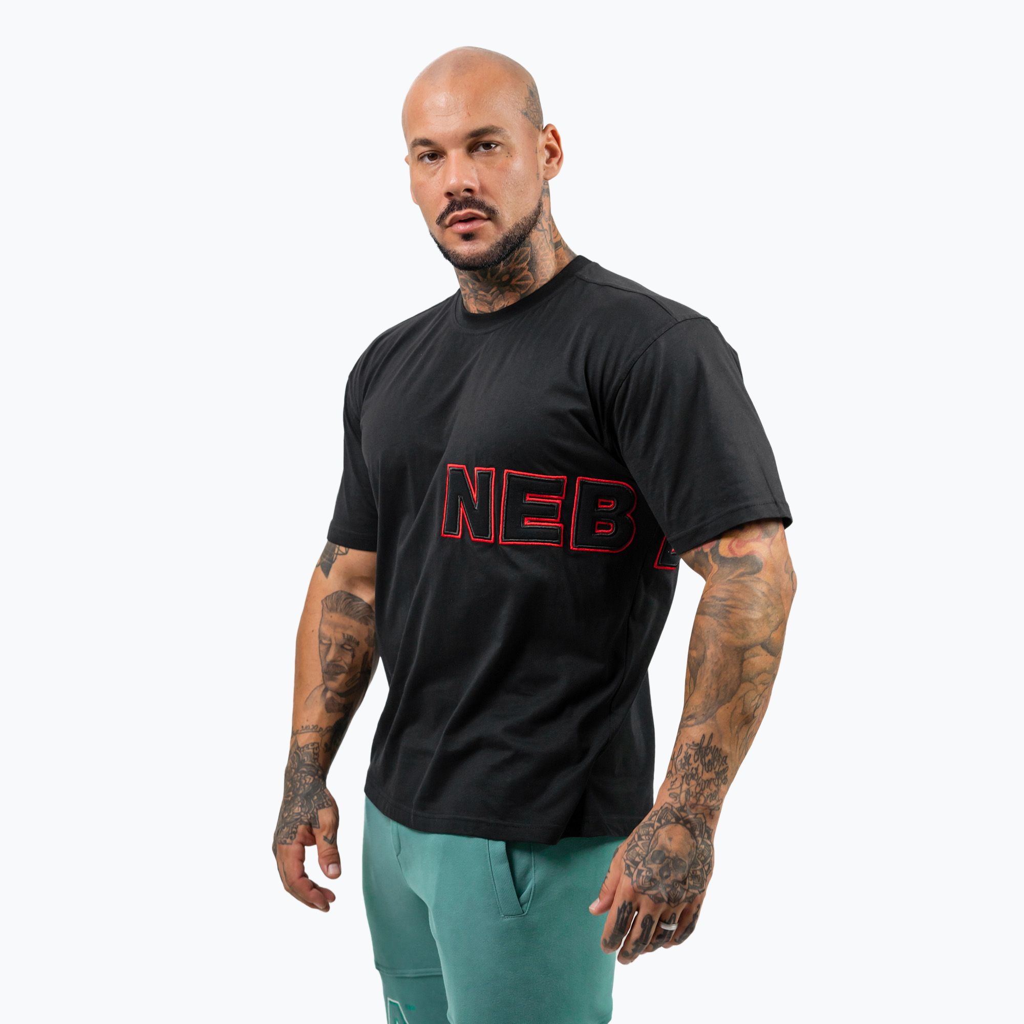 Koszulka męska NEBBIA Dedication black 