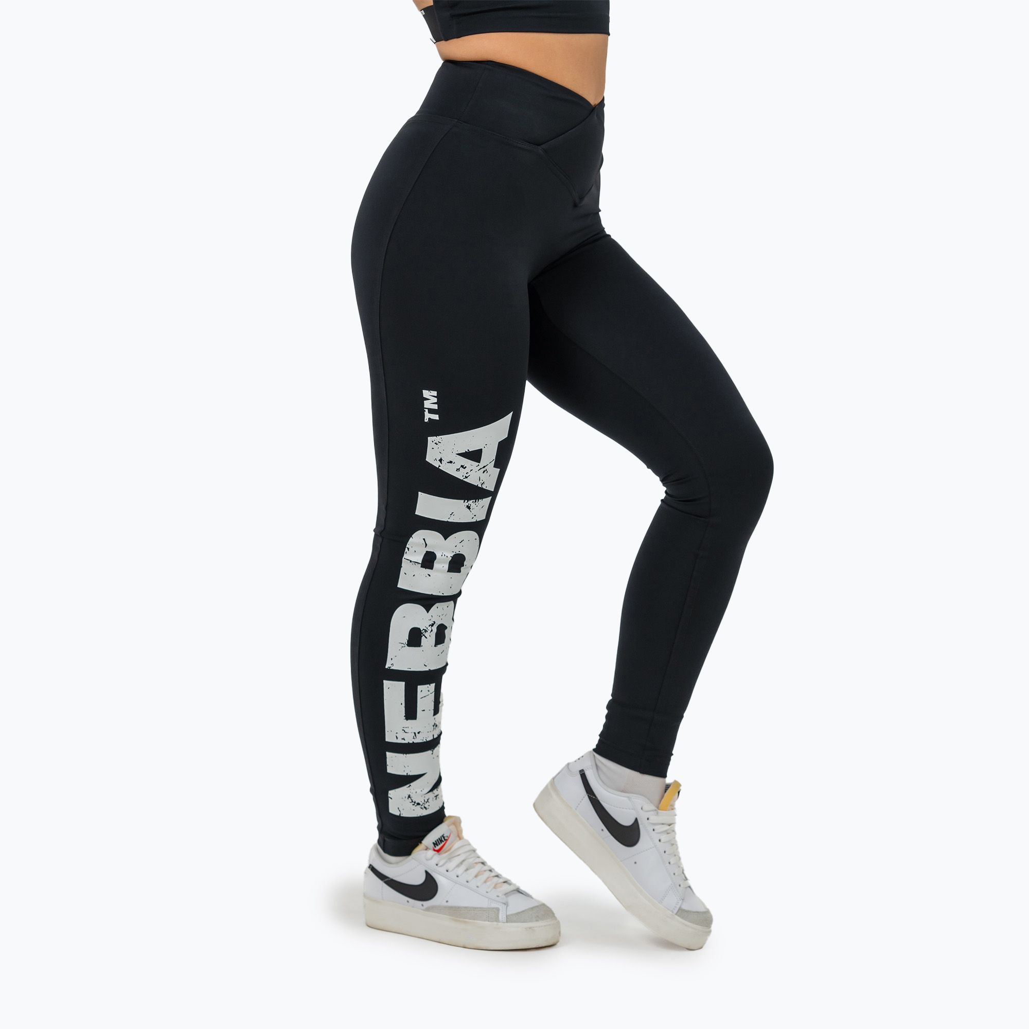 Legginsy treningowe damskie NEBBIA Glute Check High Waisted black 