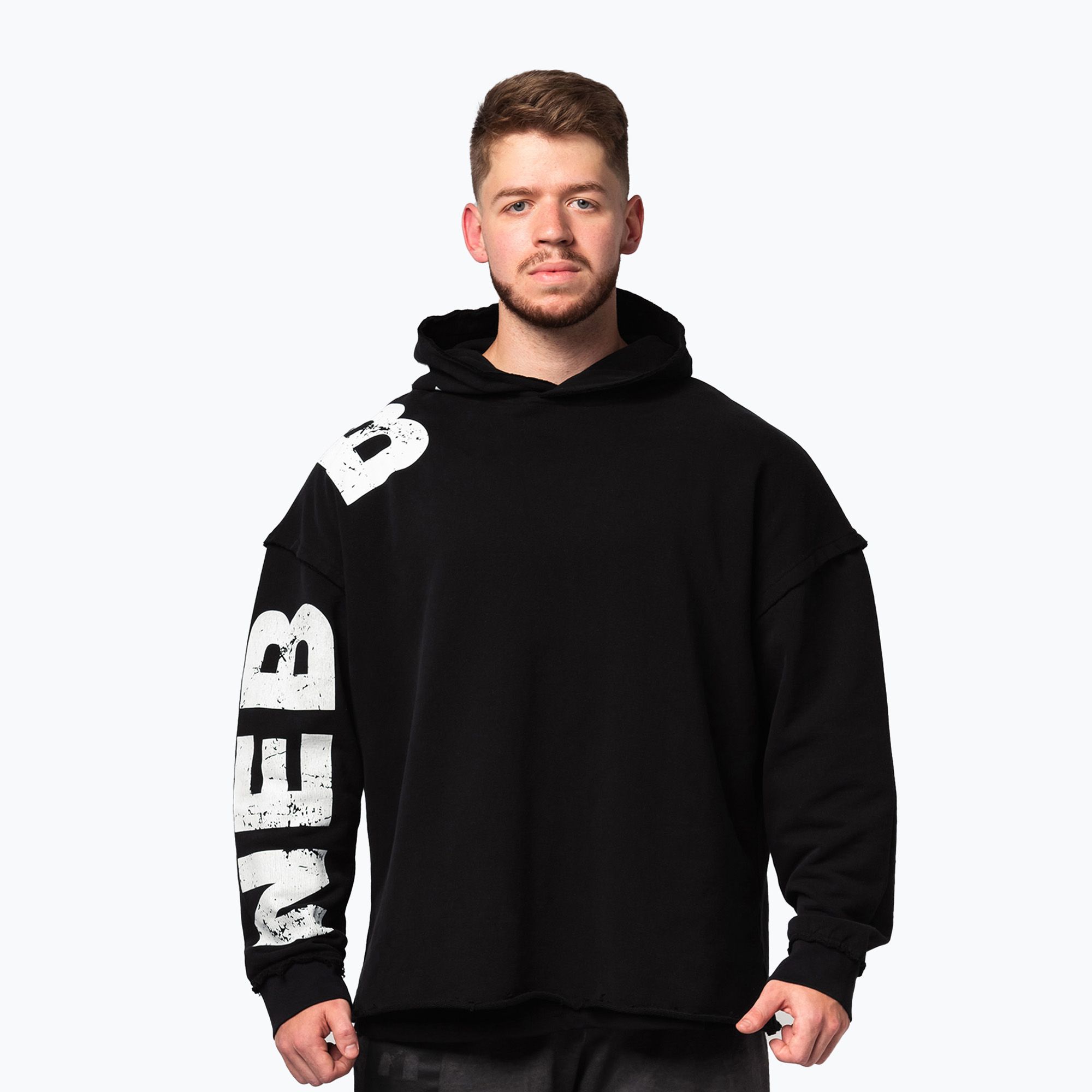 Bluza treningowa męska NEBBIA NO BS Hoodie black 