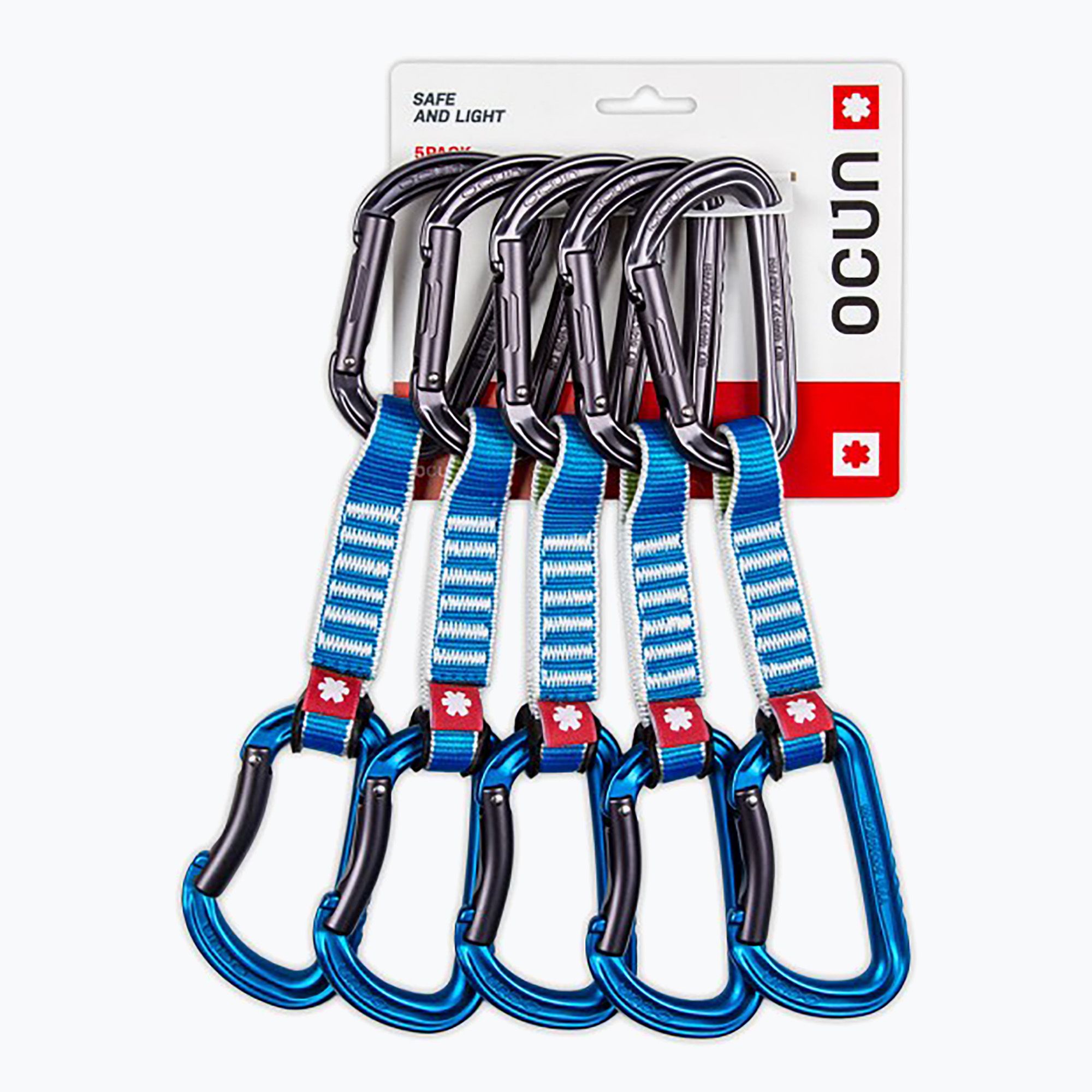 Ekspres wspinaczkowy Ocun Falcon QD Zoom PA 12 cm 5 szt. blue 