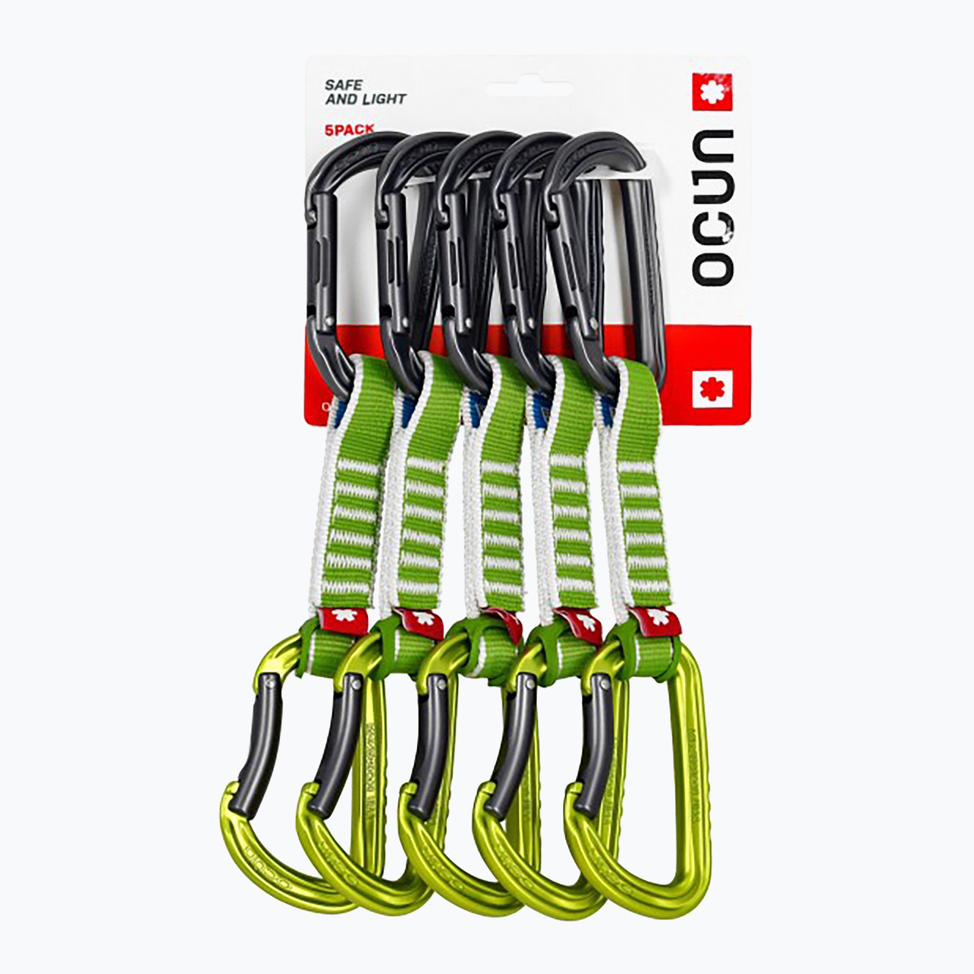 Ekspres wspinaczkowy Ocun Falcon QD Zoom PA 12 cm 5 szt. green 