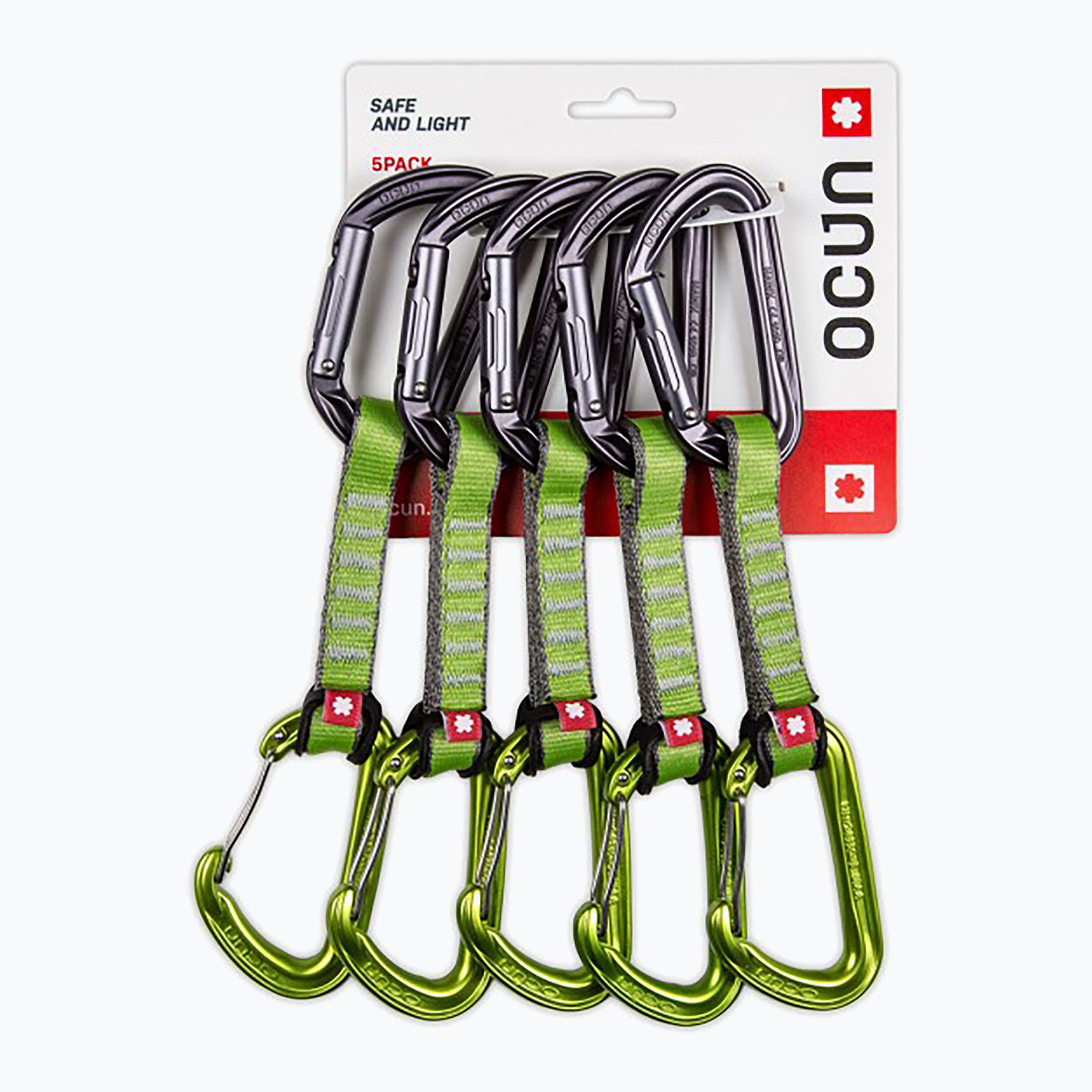 Ekspres wspinaczkowy Ocun Hawk QD Combi PA 10 cm 5 szt. green 