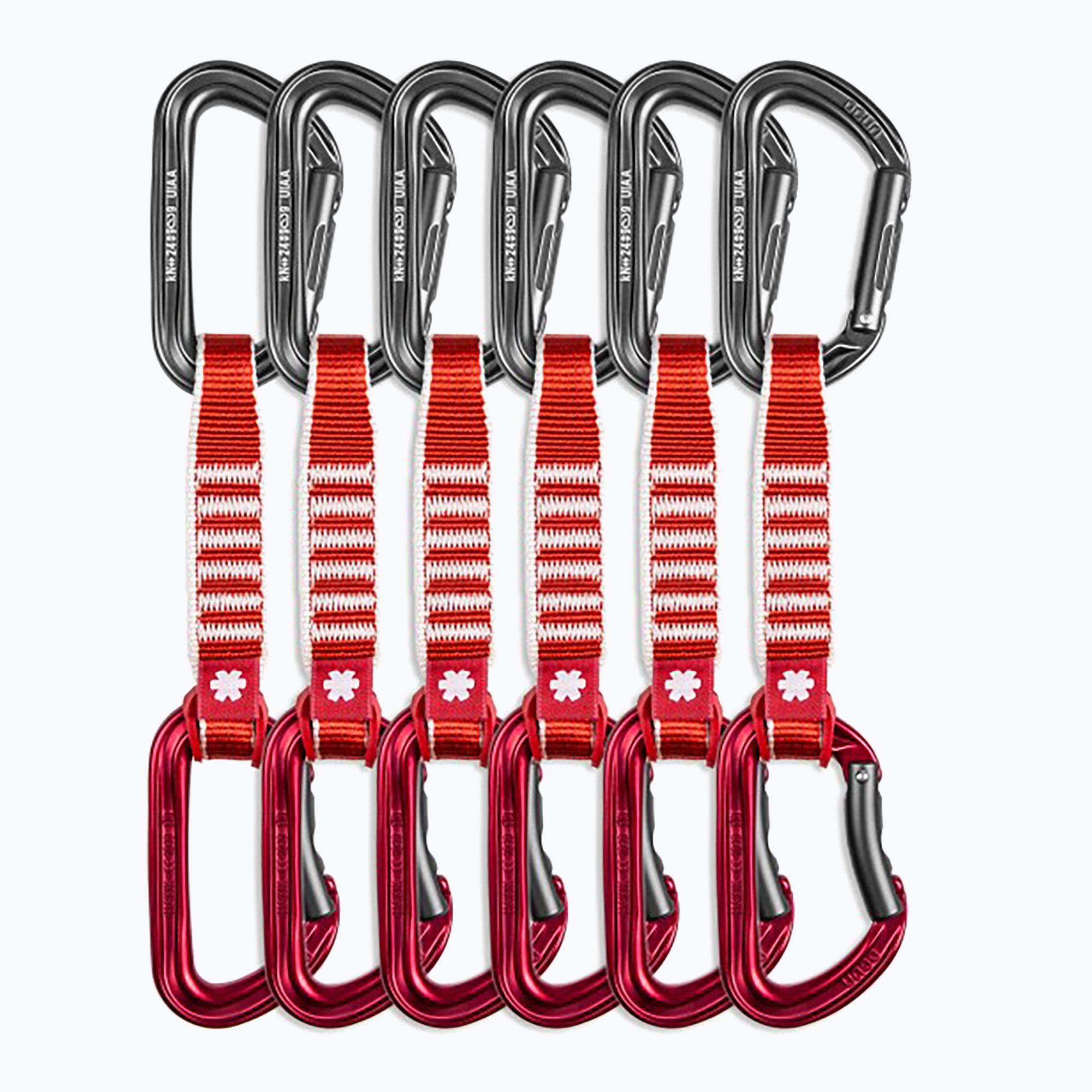 Ekspres wspinaczkowy Ocun Hawk QD Zoom PA 12 cm 6 szt. red 