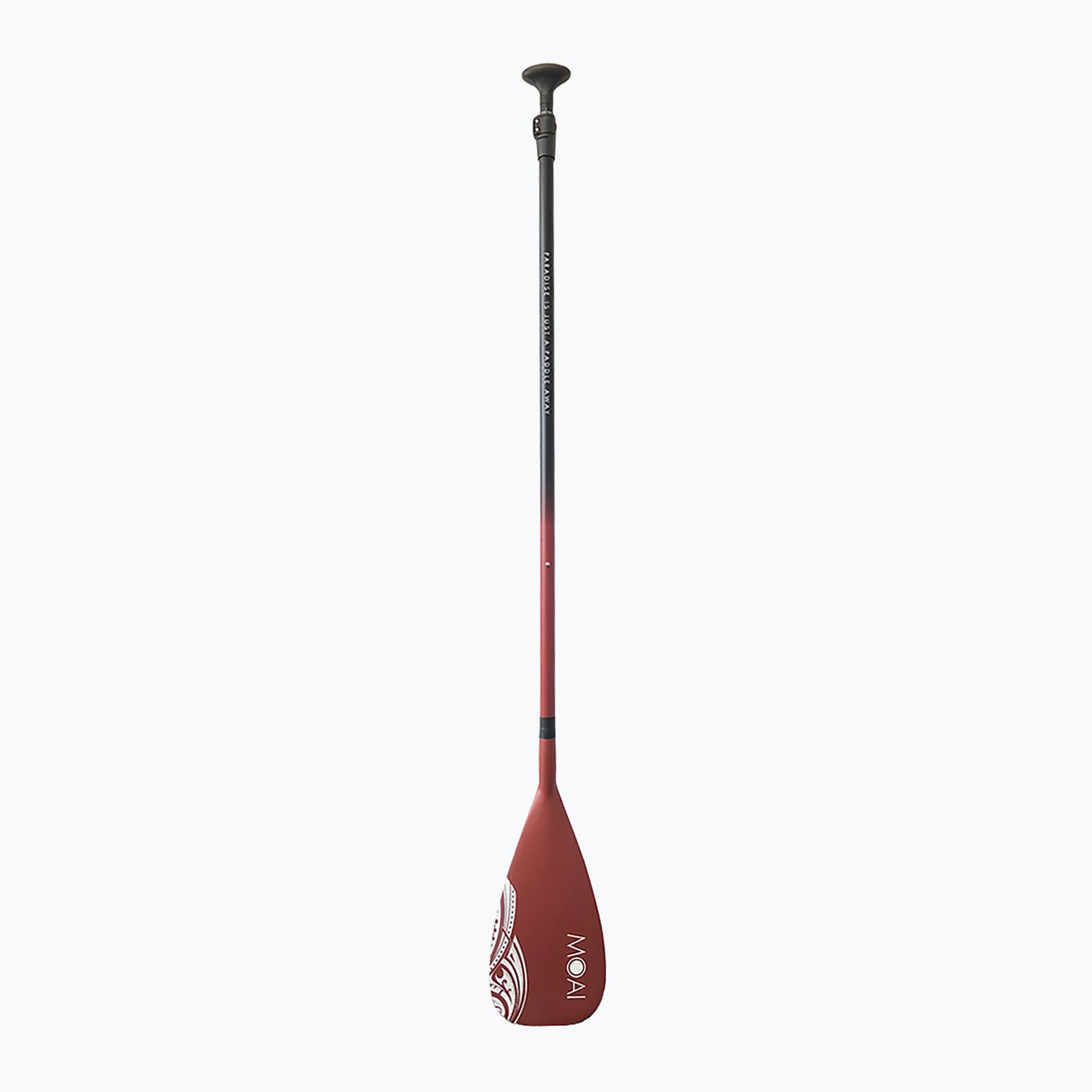 Wiosło SUP 3-częściowe MOAI Carbon Limited 3D red 