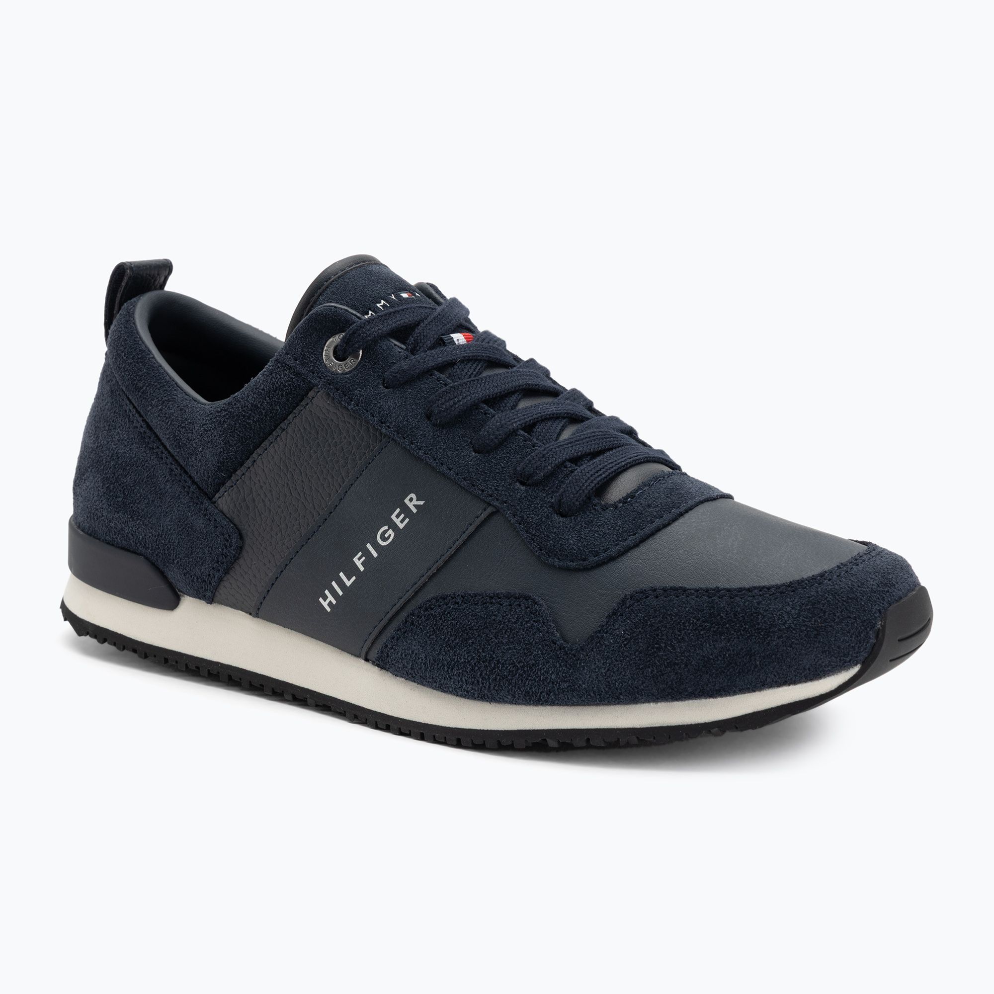 Buty męskie Tommy Hilfiger Iconic Leather Suede Mix Runner midnight 
