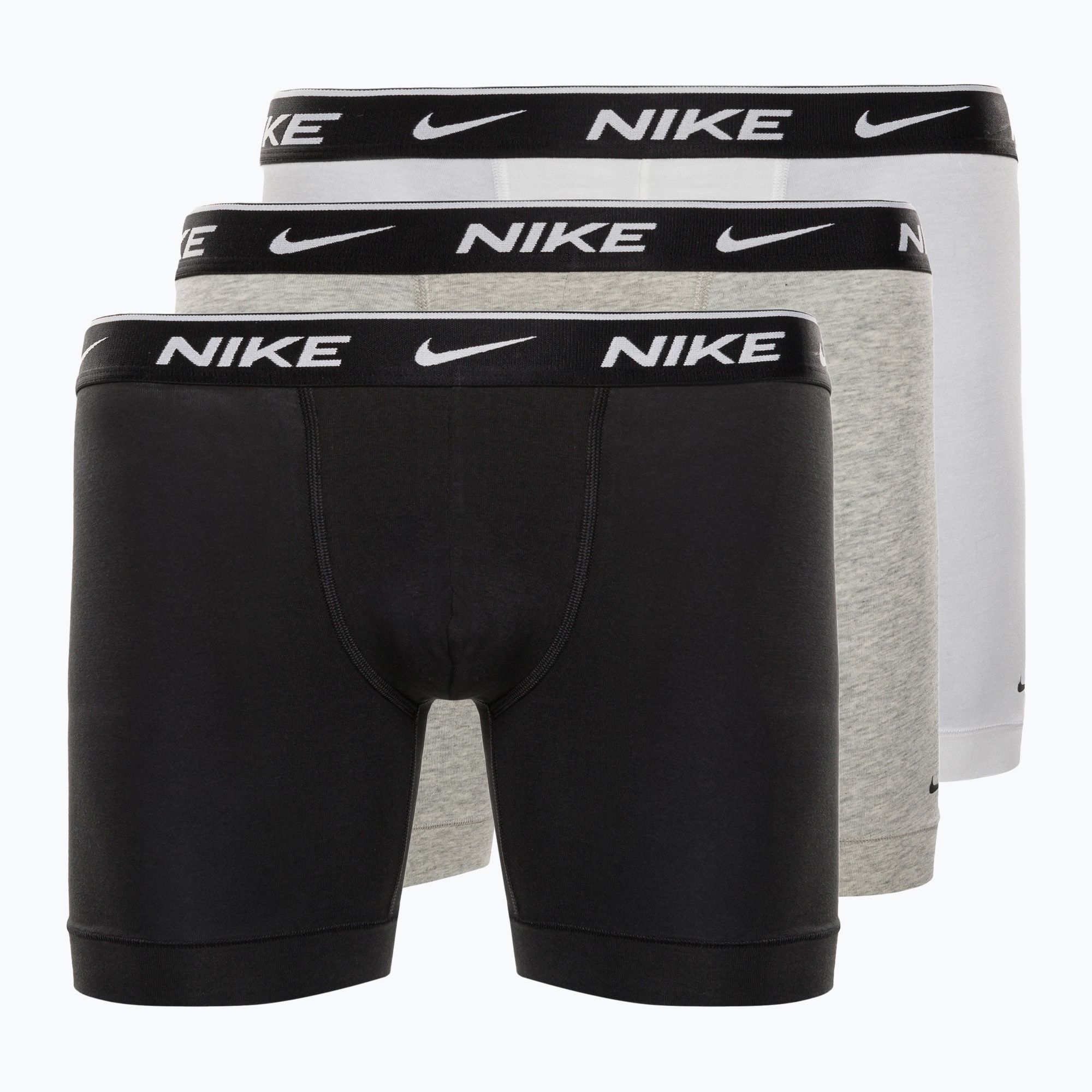 Bokserki męskie Nike Everyday Cotton Stretch 3 pary white/grey heather/black 