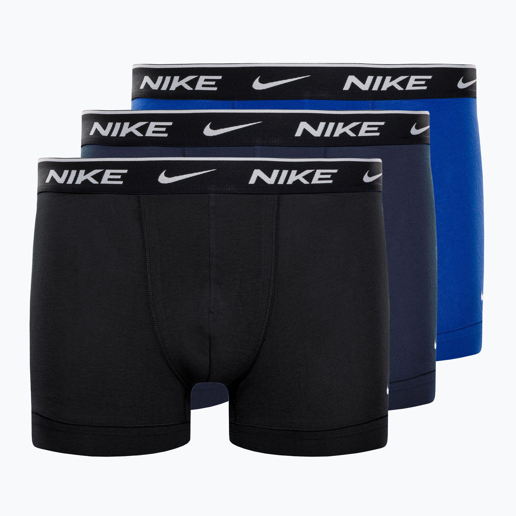 Bokserki męskie Nike Everyday Cotton Stretch Trunk 3 pary obsidian/game royal/black 