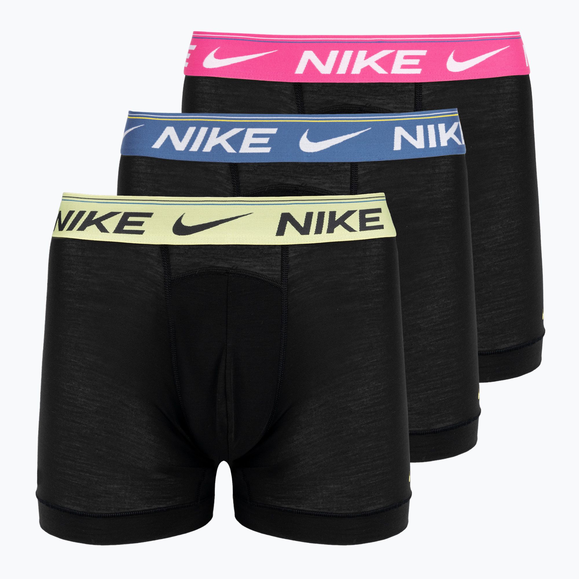 Bokserki męskie Nike Dri-FIT Ultra Comfort 3 pary black/yellow/fuxia 