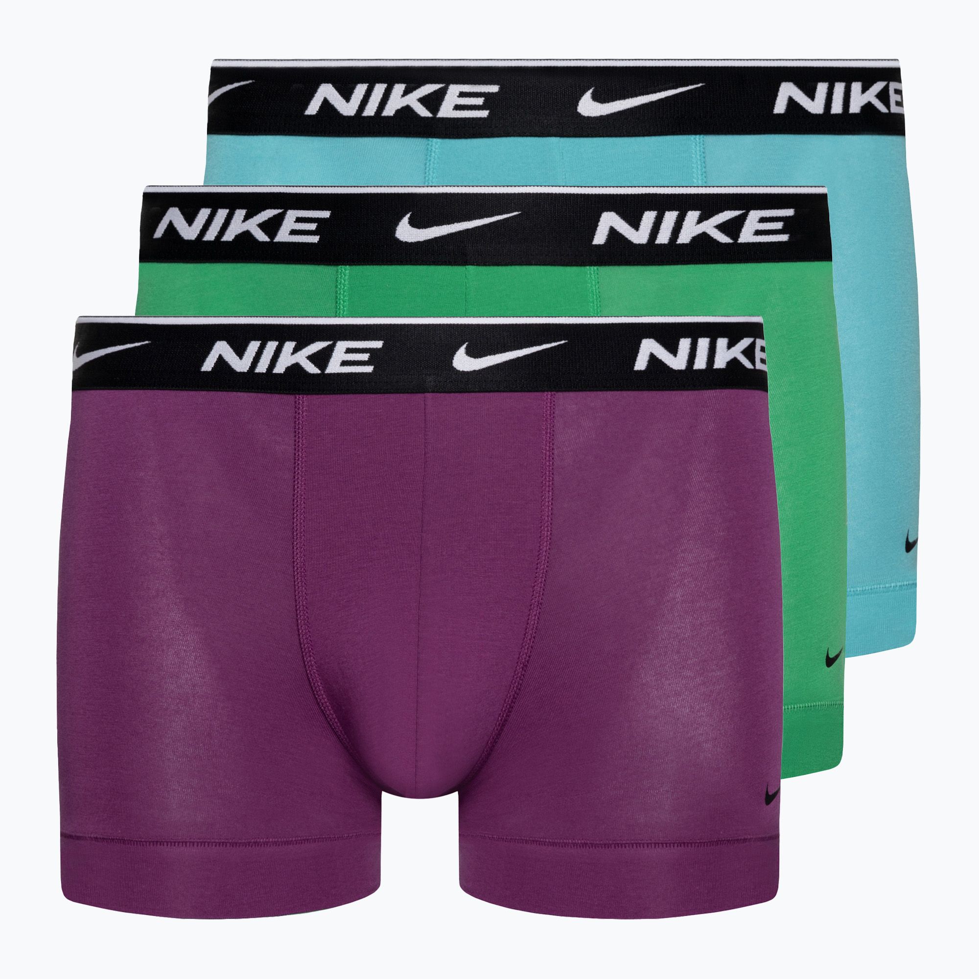 Bokserki męskie Nike Everyday Cotton Stretch Trunk 3 pary green/violet/blue 
