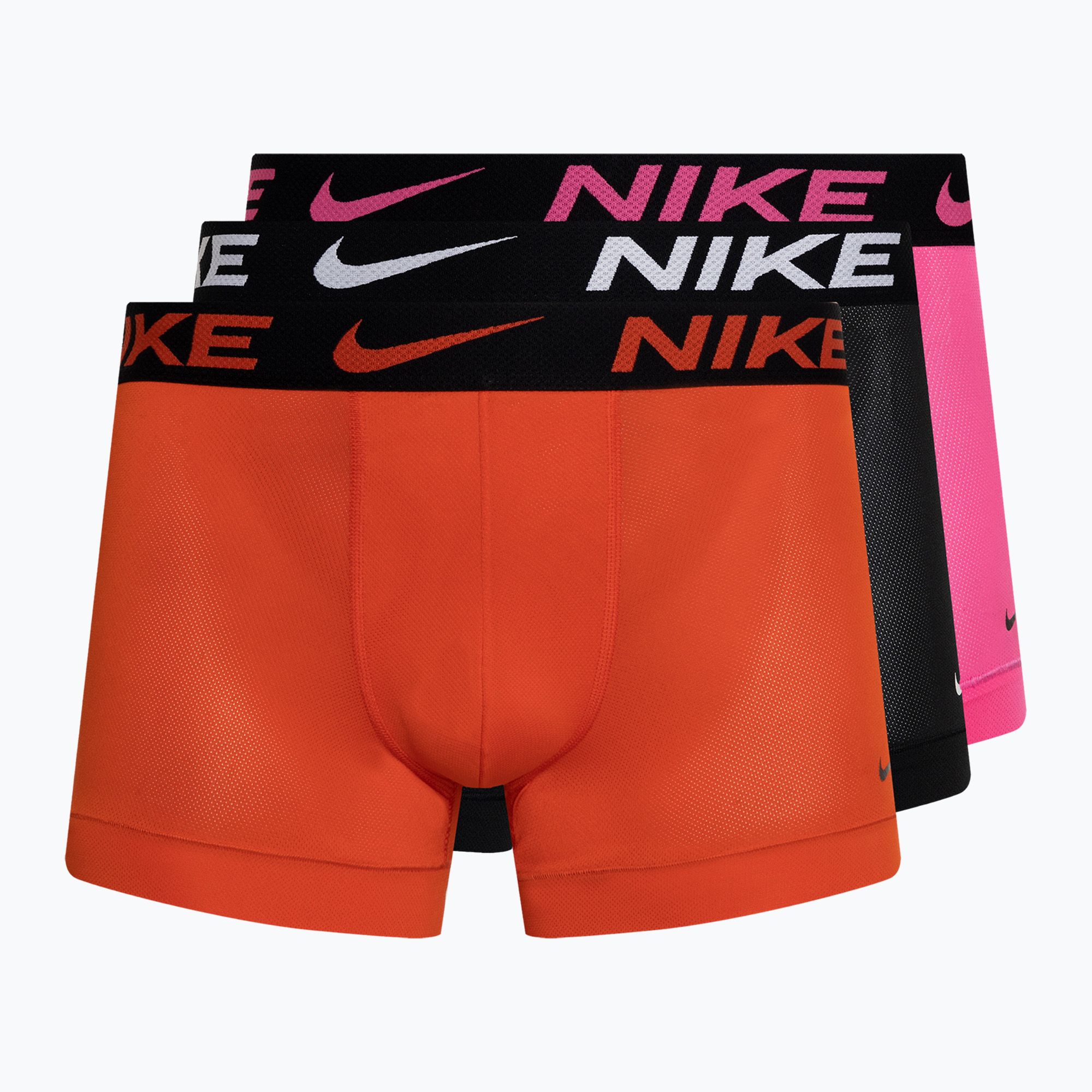 Bokserki męskie Nike Dri-FIT Cotton Trunk 3 pary picante red/laser fuchsia/black 