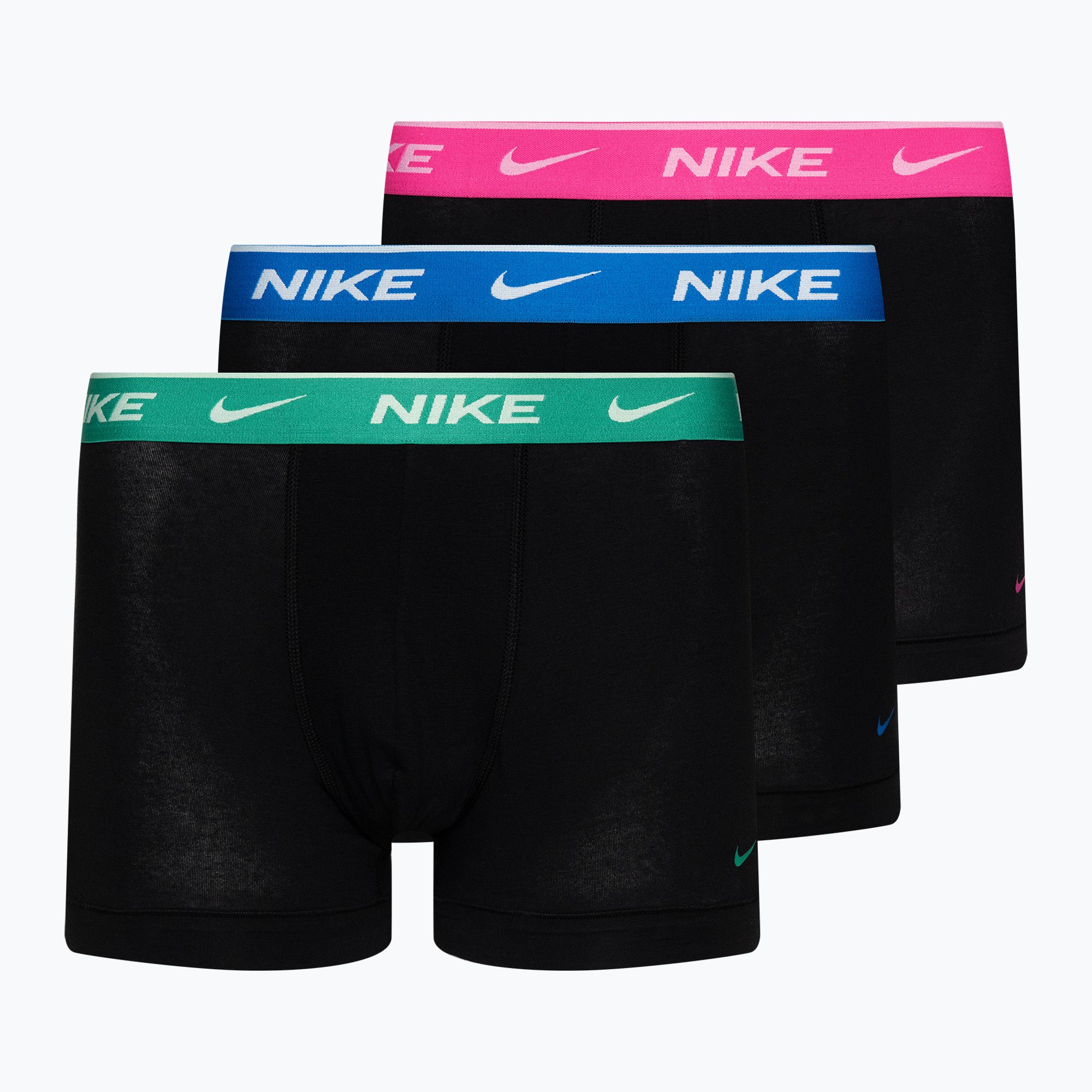 Bokserki męskie Nike Everyday Cotton Stretch Trunk 3 pary blue/turquoise/pink 