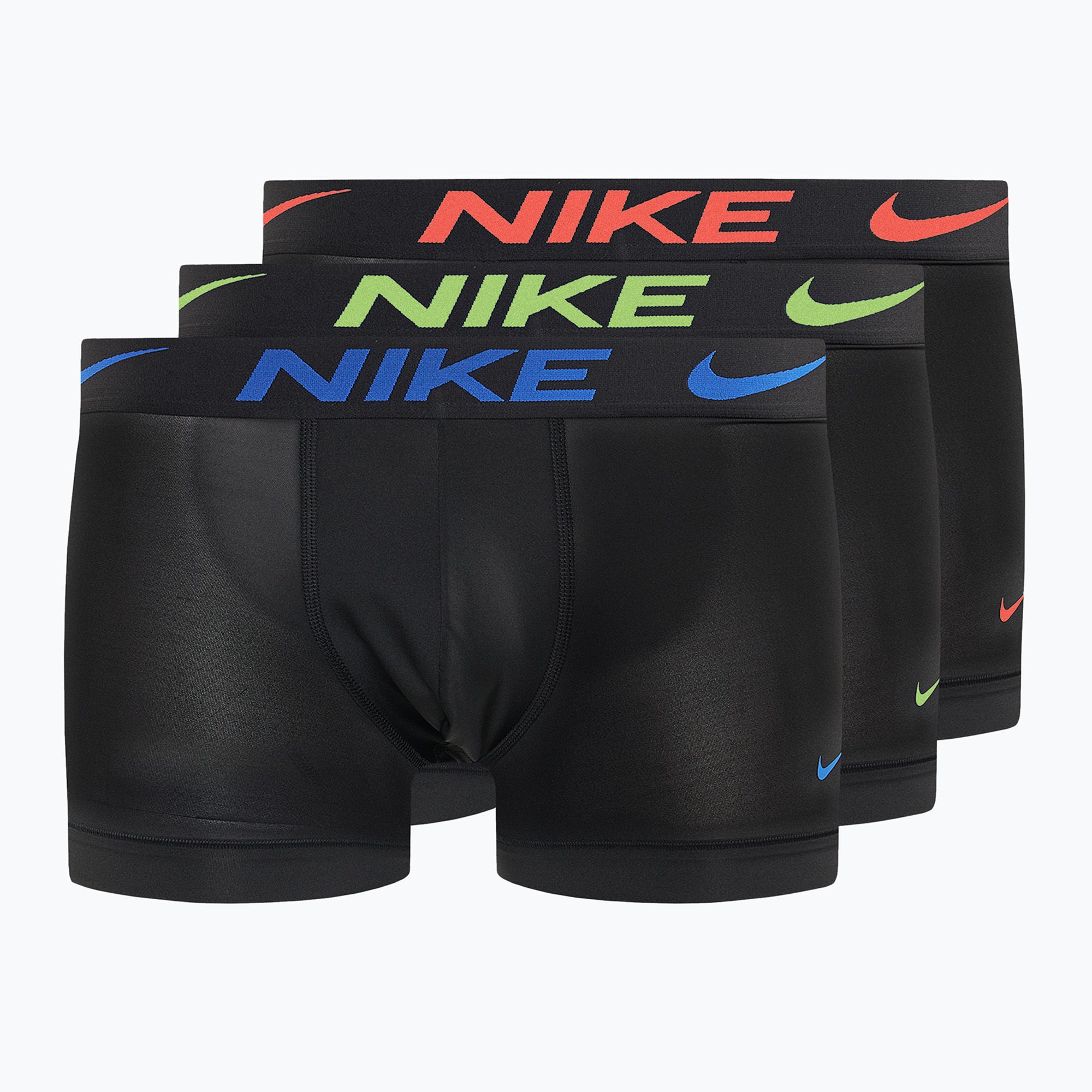 Bokserki męskie Nike Dri-Fit Essential Micro Trunk 3 pary black/hot punch/hyper royal 