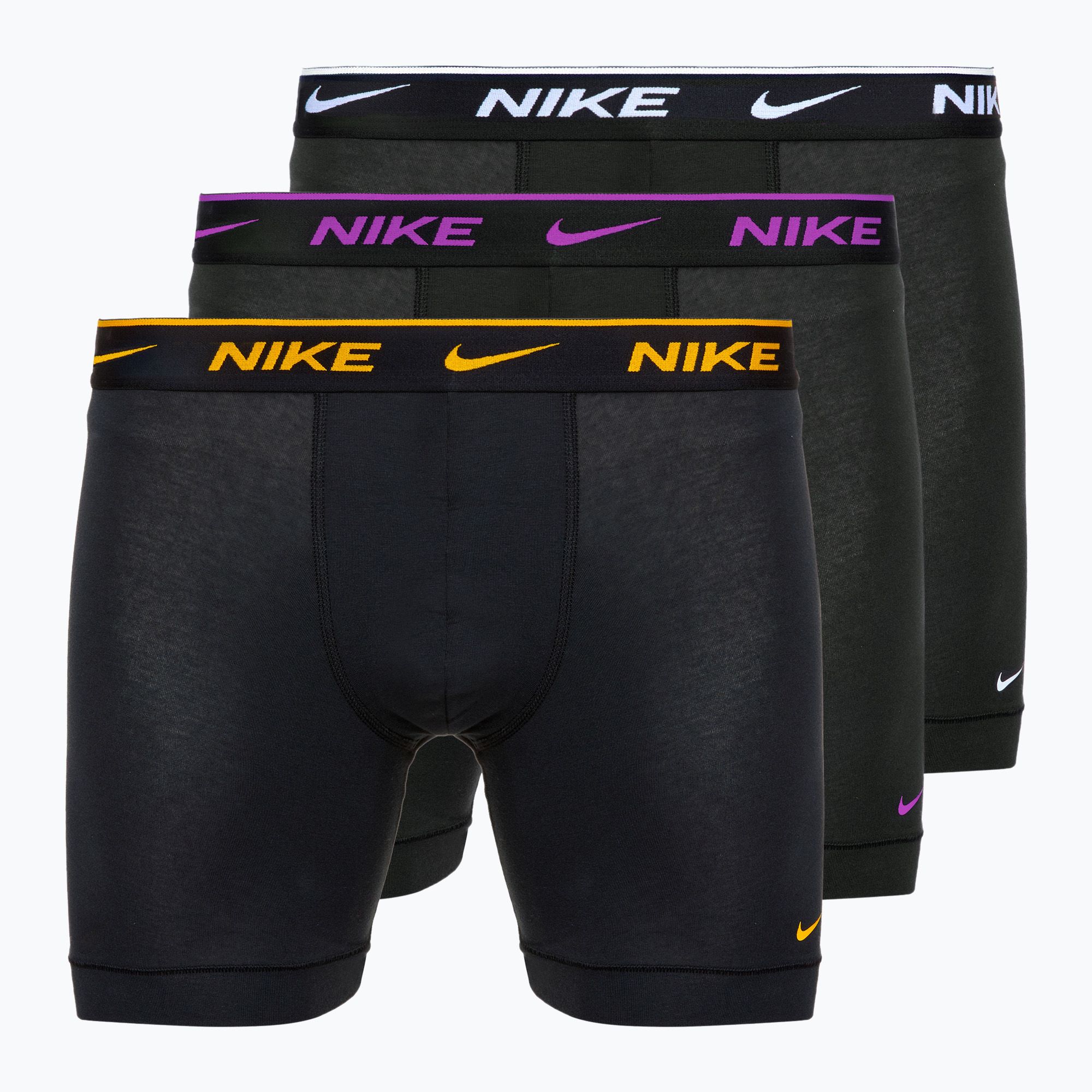 Bokserki męskie Nike Everyday Cotton Stretch 3 pary black/gold/black 