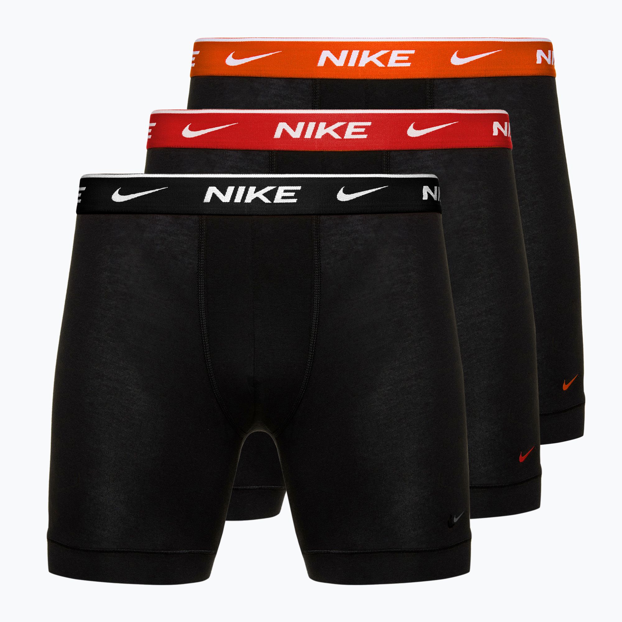 Bokserki męskie Nike Everyday Cotton Stretch 3 pary black team orange/red/black 