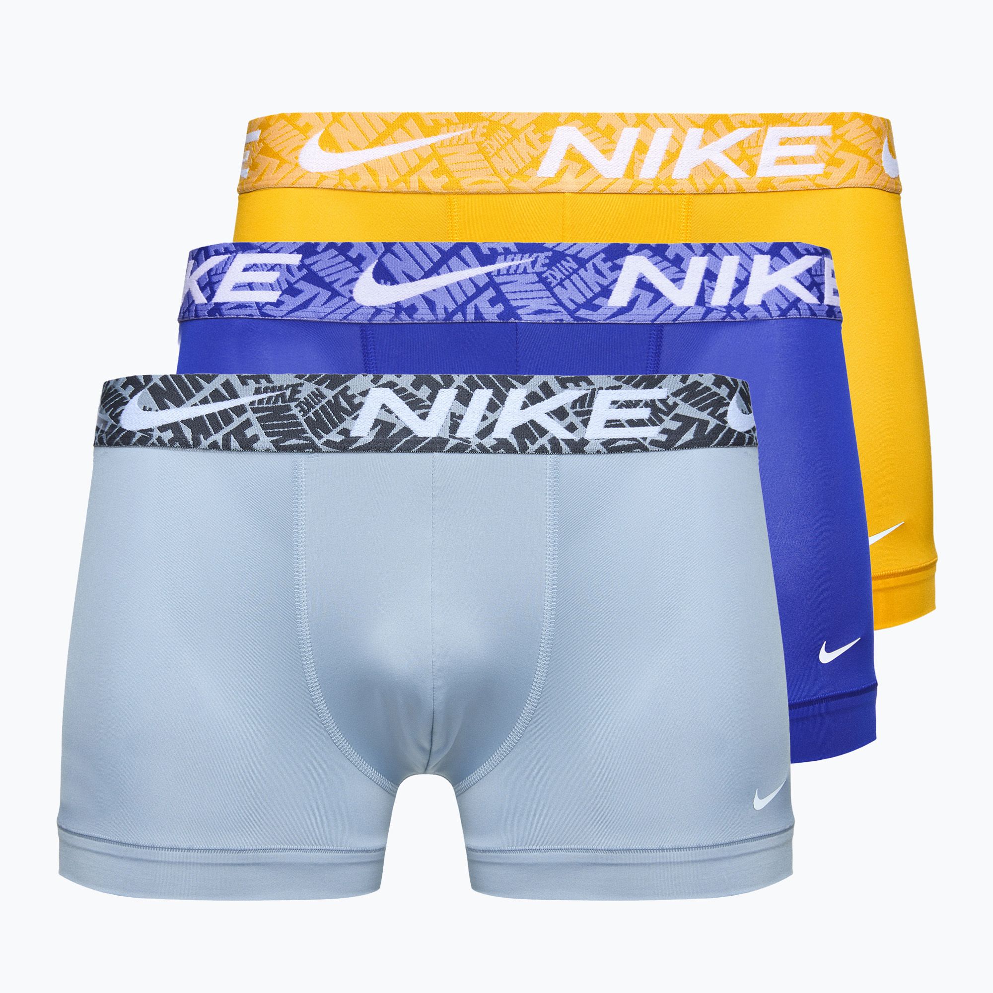 Bokserki męskie Nike Dri-Fit Essential Micro Trunk 3 pary hyper royal/gold/grey 