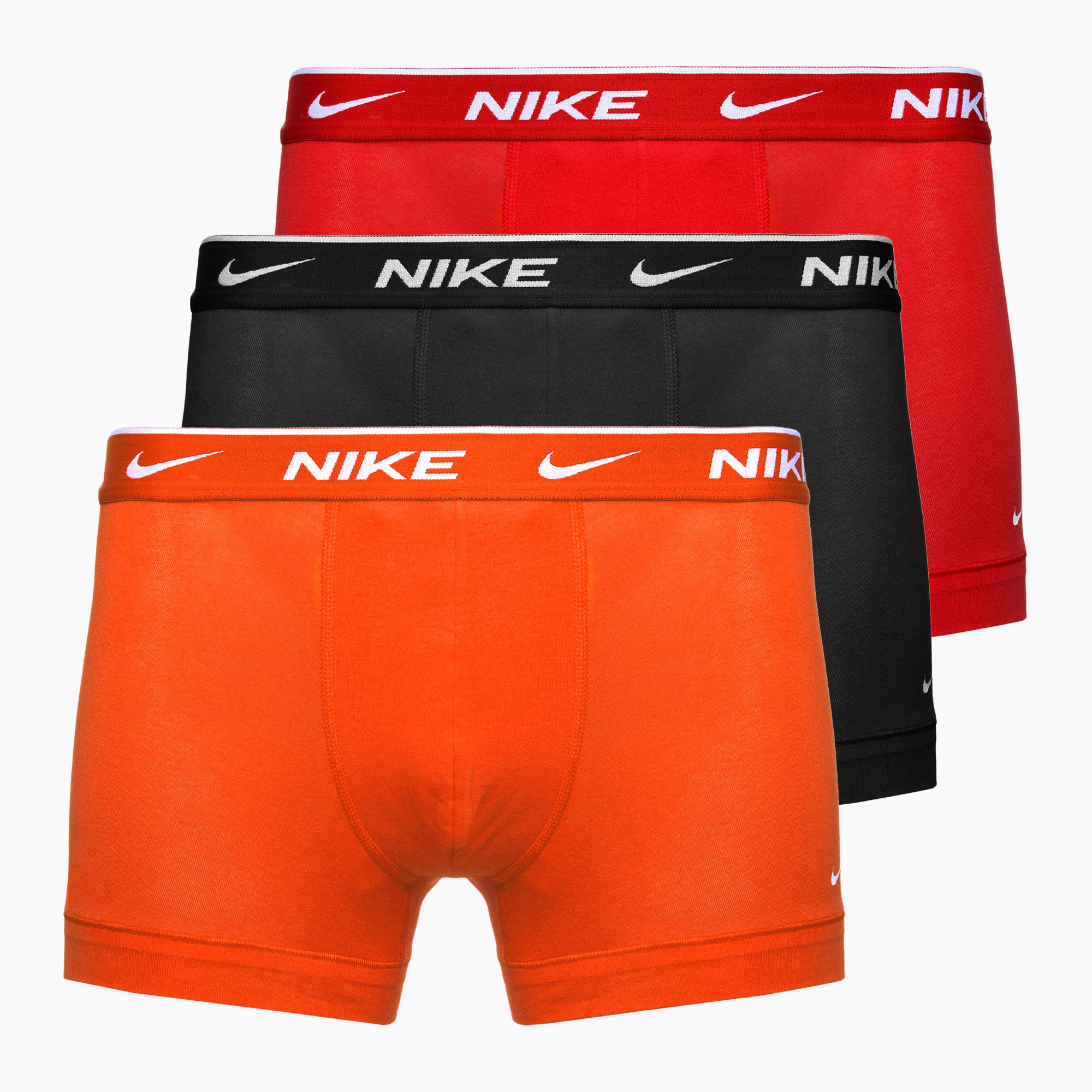Bokserki męskie Nike Everyday Cotton Stretch Trunk 3 pary team orange/uni red/black 