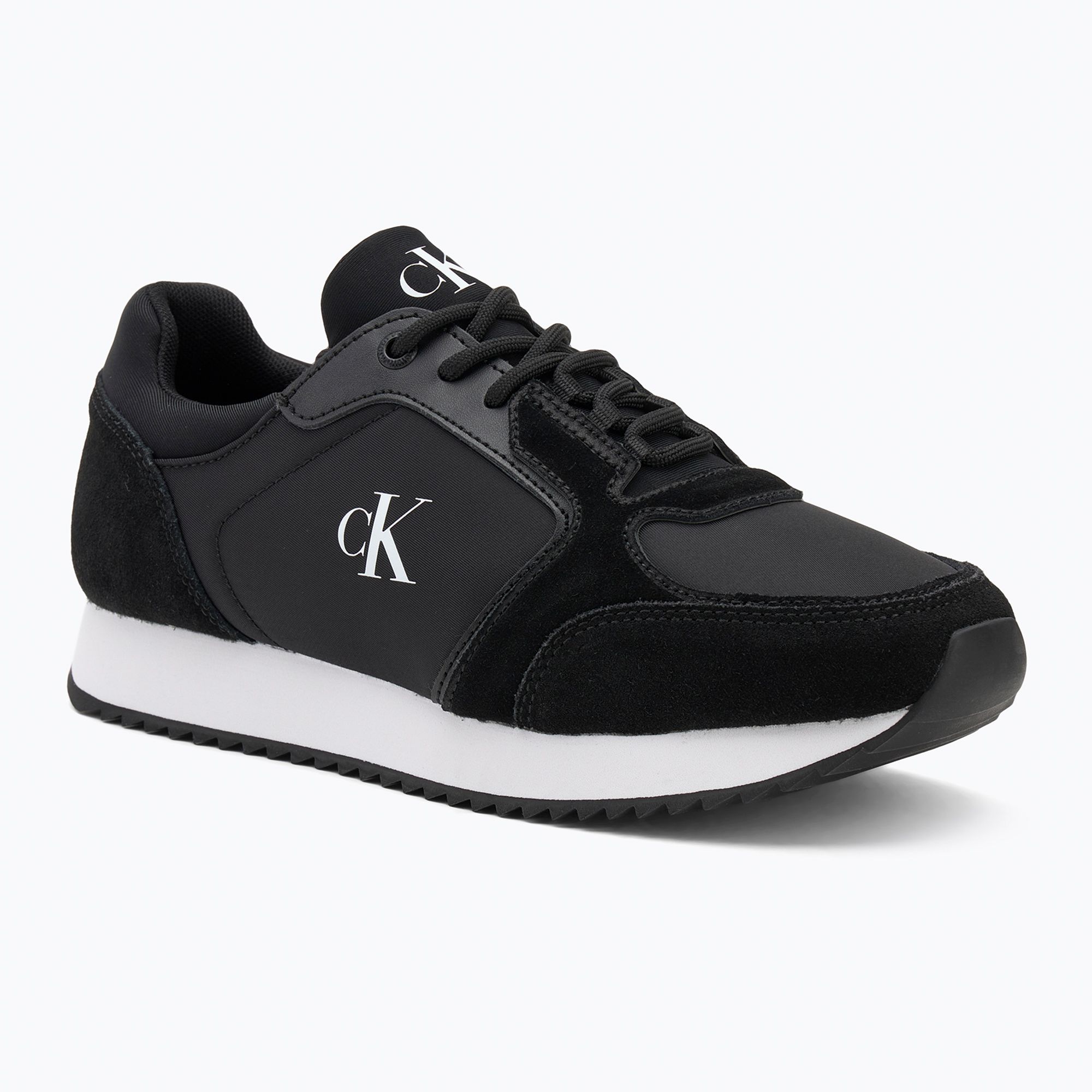 Buty damskie Calvin Klein YW0YW01644 Runner Laceup Sock Mg Nylon Mix black 