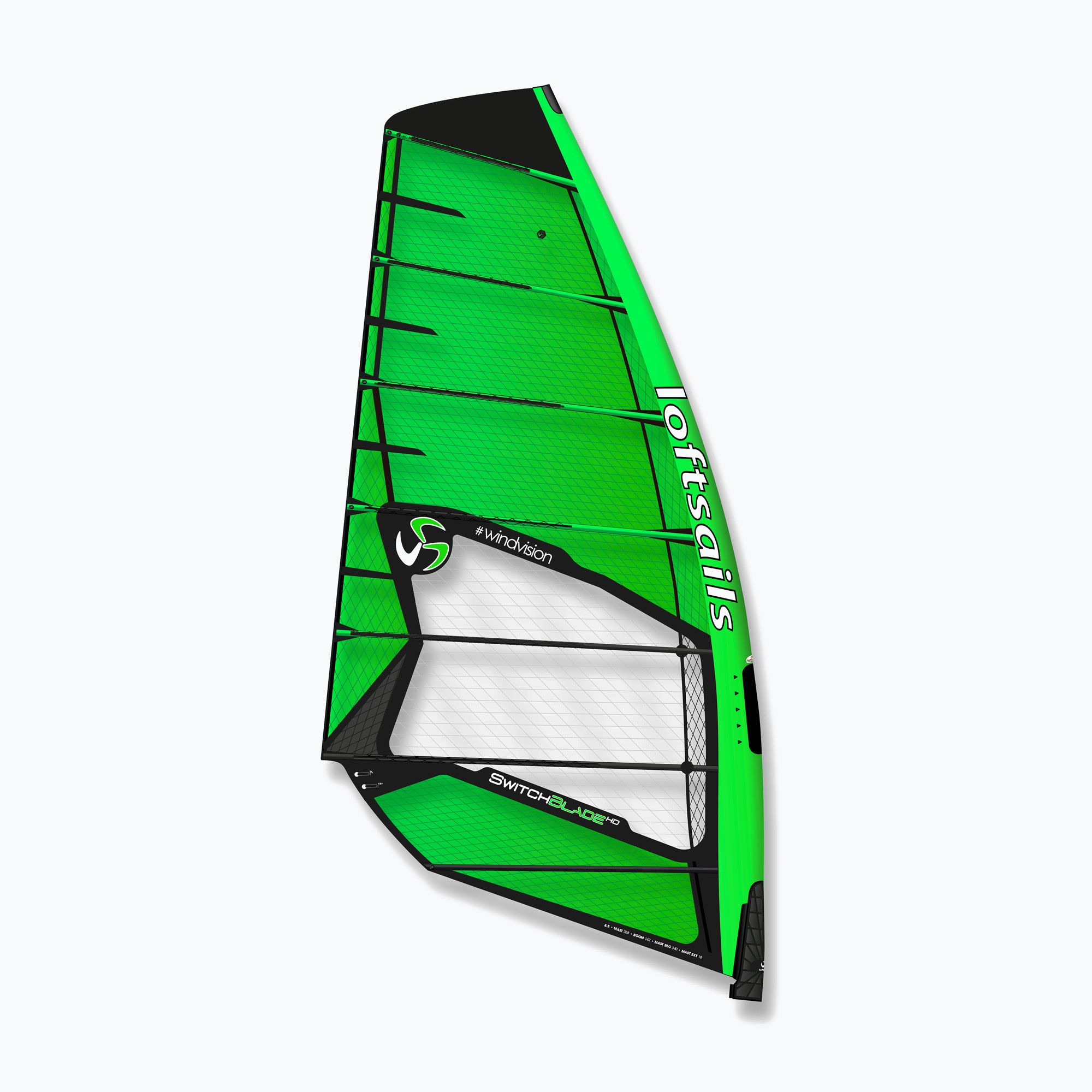 Żagiel do windsurfingu Loftsails 2022 Switchblade green 