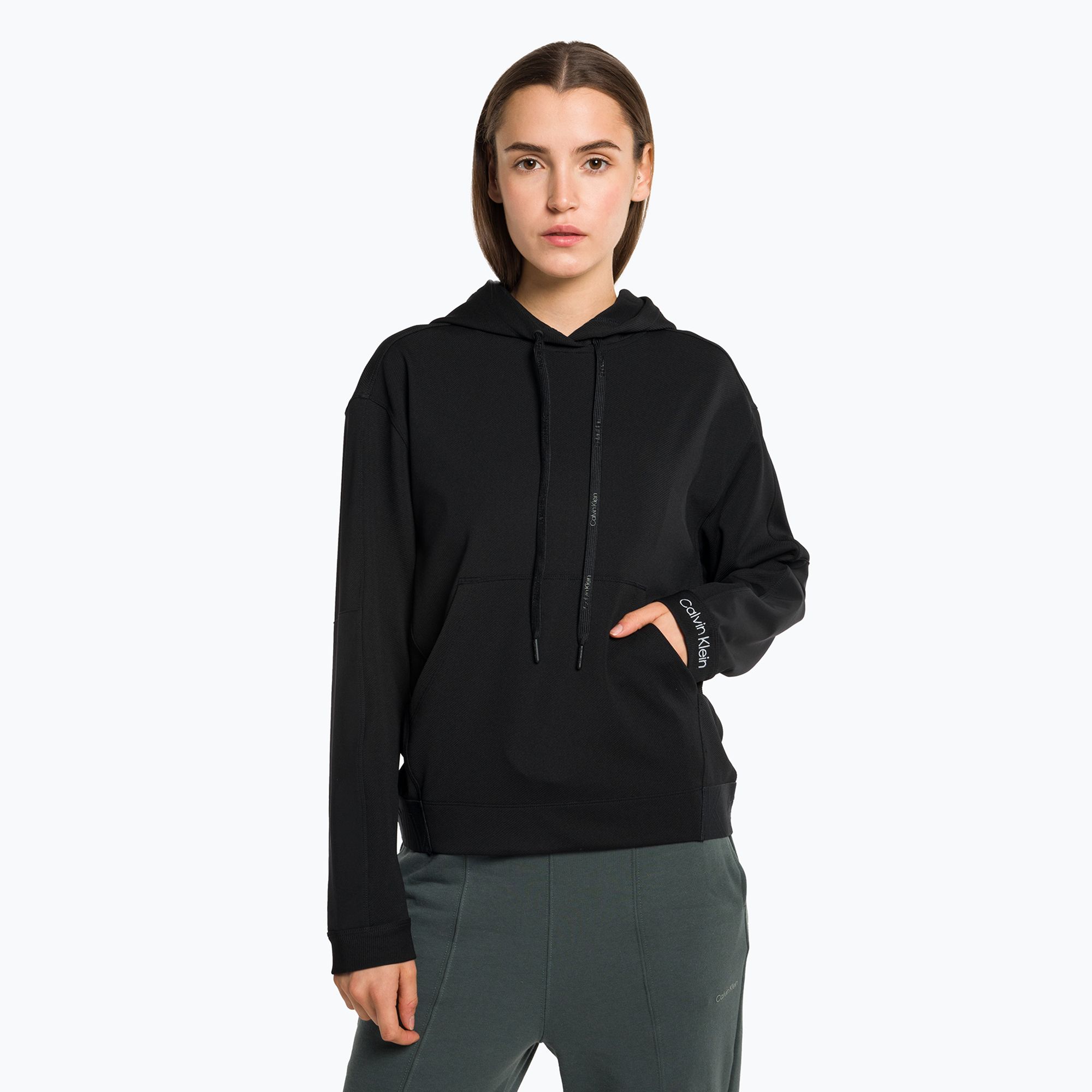 Bluza damska Calvin Klein Hoodie black beauty 