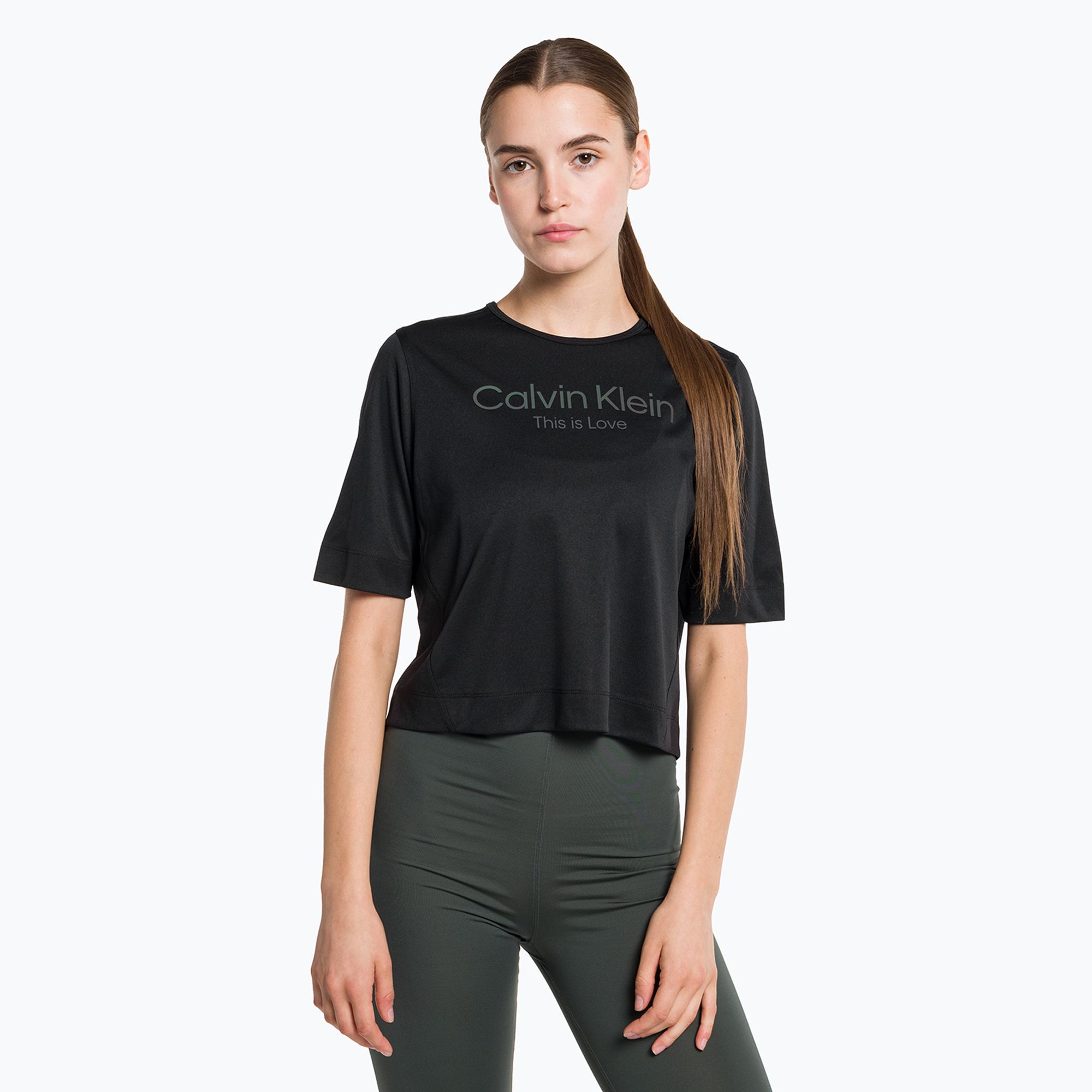Koszulka damska Calvin Klein Knit black beauty 