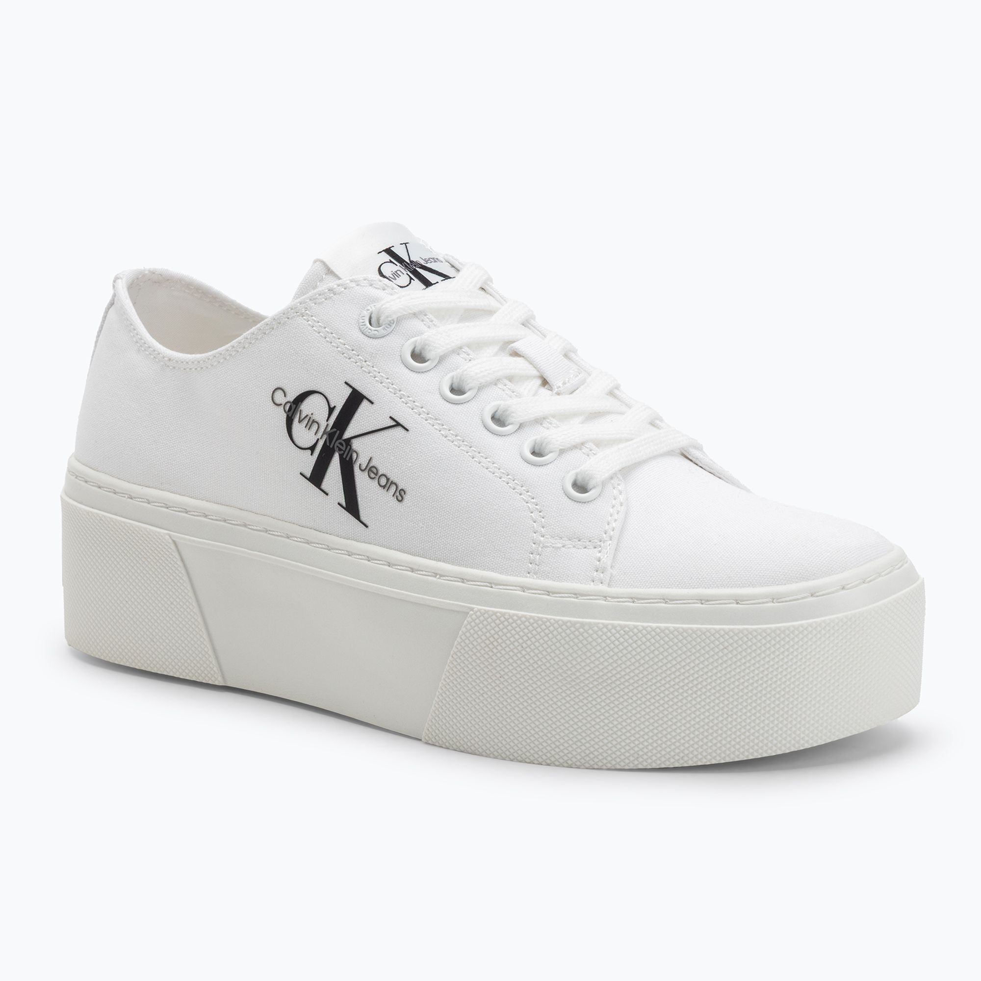 Trampki damskie Calvin Klein YW0YW01033 Vulc Flatform+ Cupsole Low white 