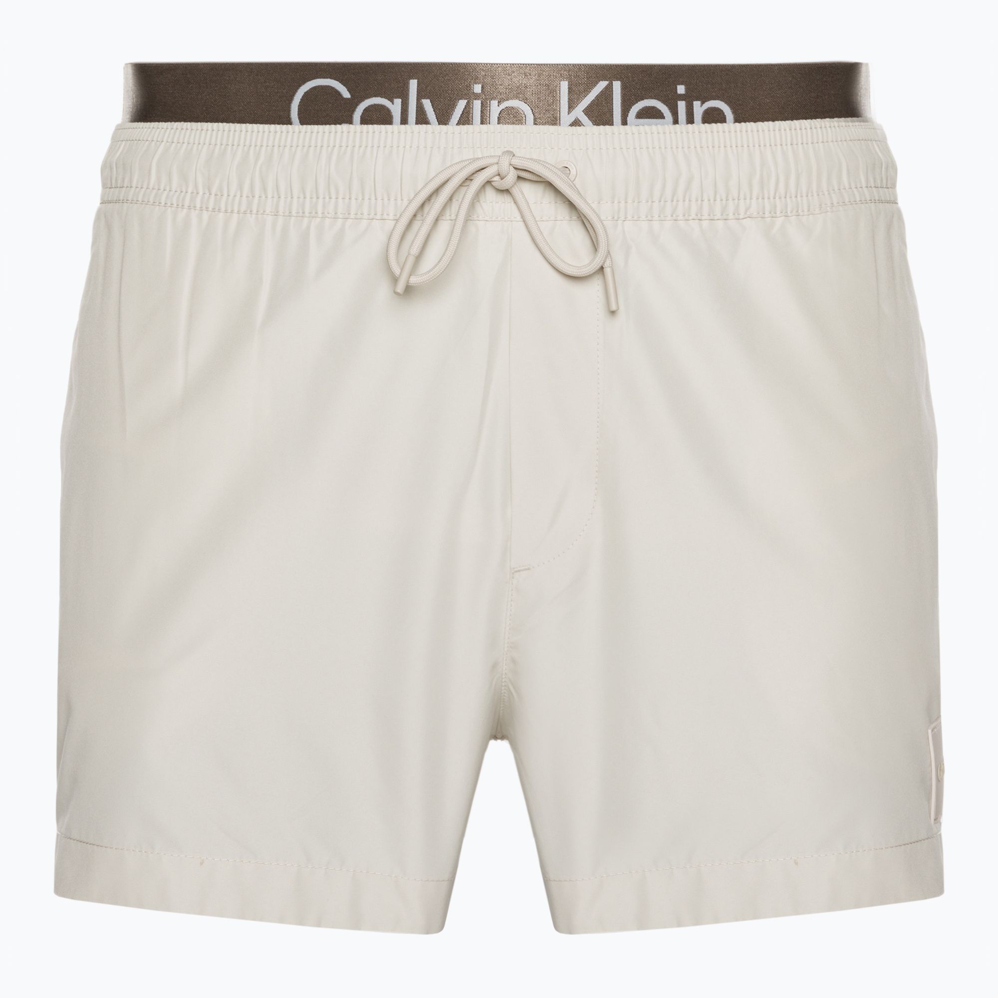 Szorty kąpielowe męskie Calvin Klein Short Double Wb beige 