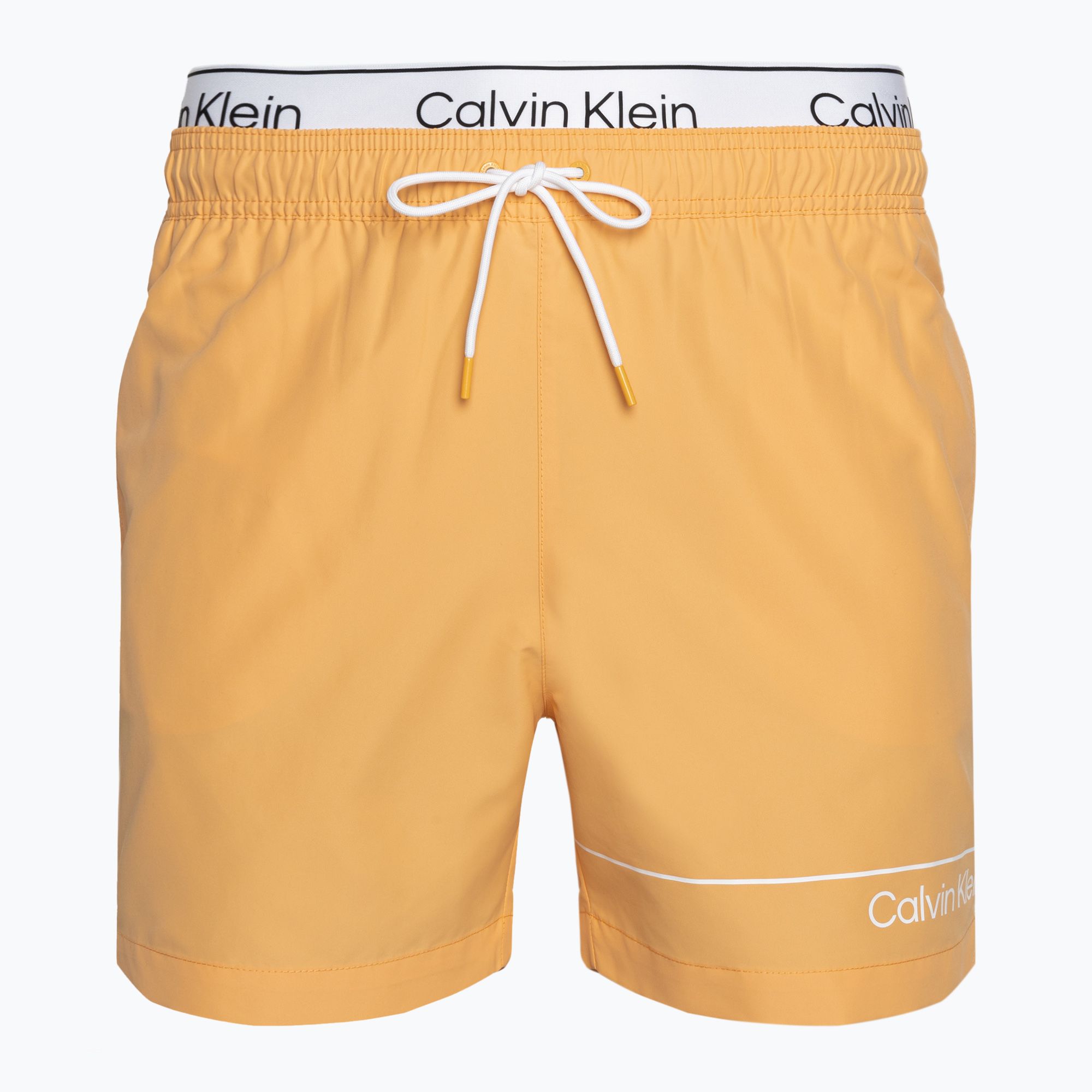 Szorty kąpielowe męskie Calvin Klein Medium Double WB buff orange 