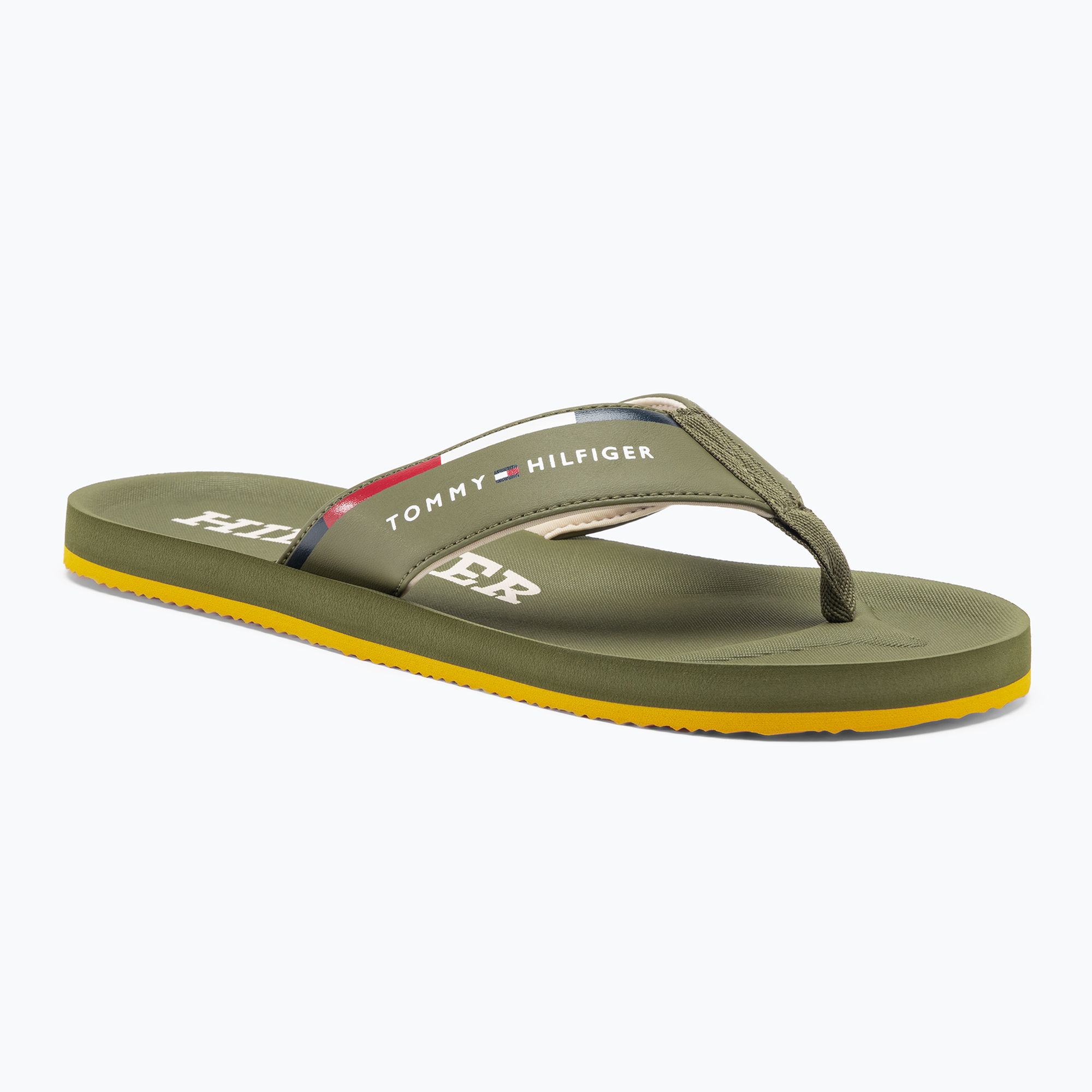 Japonki męskie Tommy Hilfiger Comfort Beach Sandal military green 