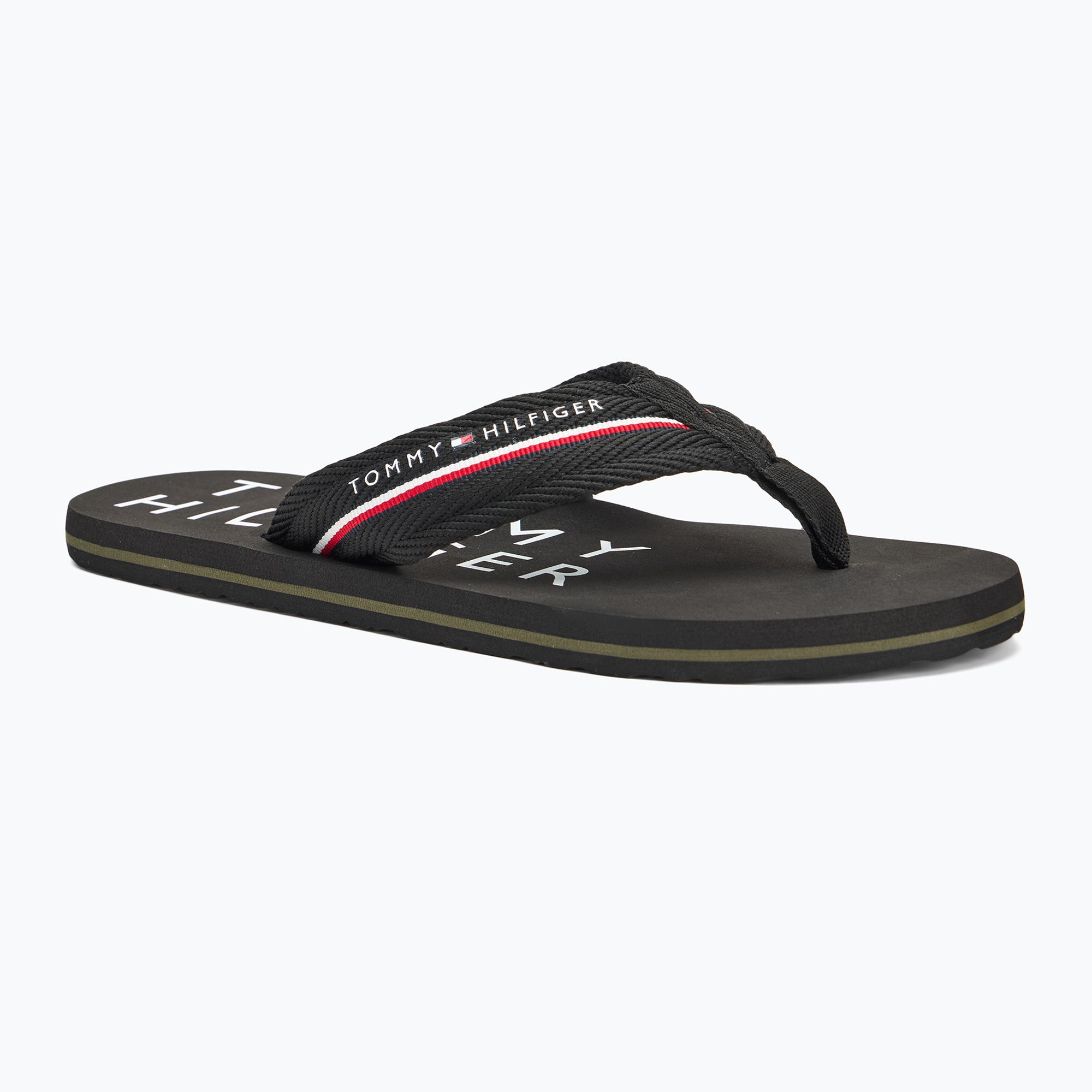 Japonki męskie Tommy Hilfiger Web Beach Sandal black 
