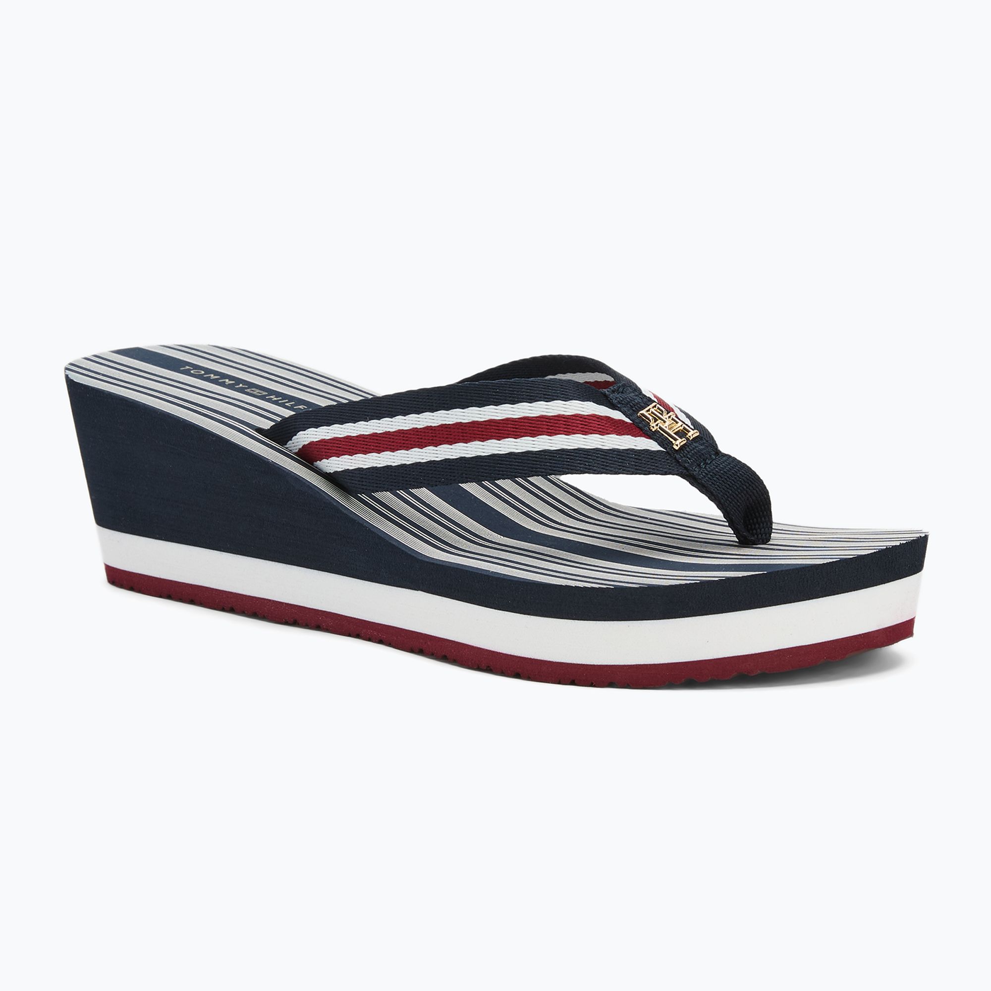 Japonki damskie Tommy Hilfiger Im Platform Beach Sandal rwb 