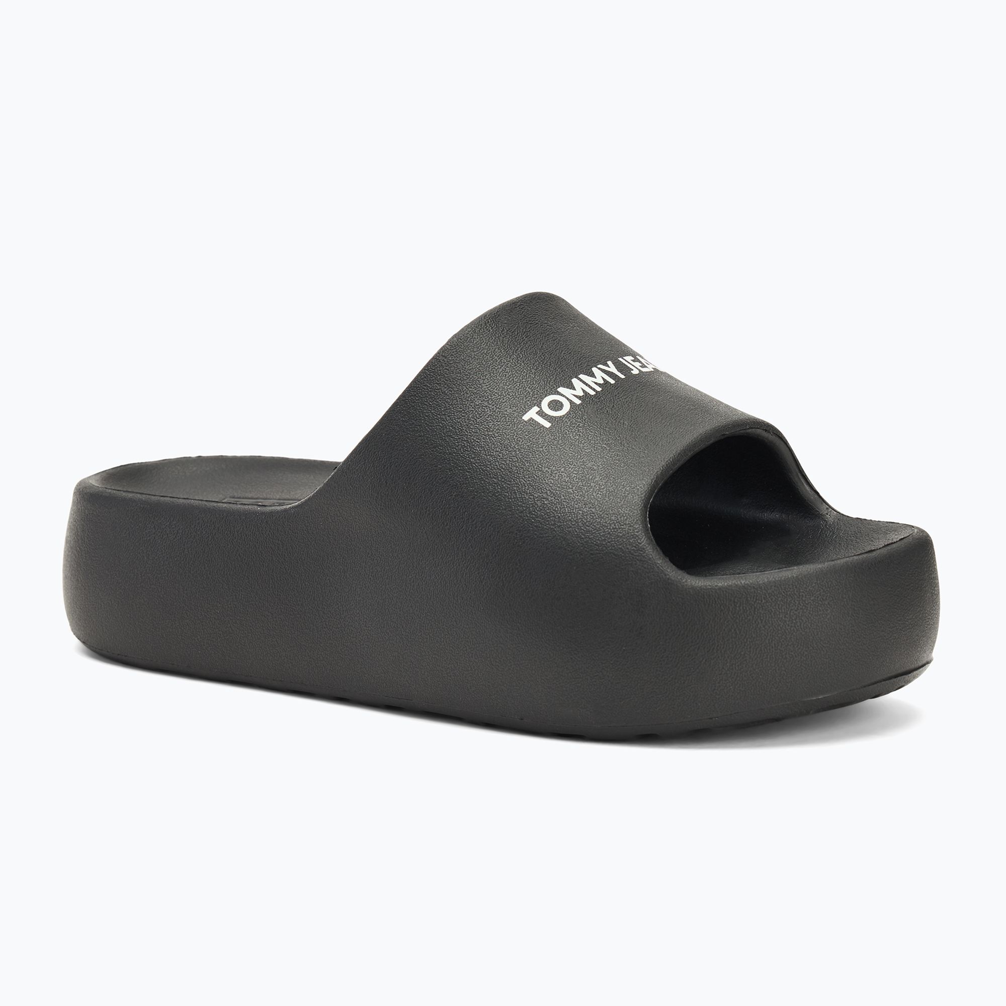 Klapki damskie Tommy Jeans Flatform Pool Slide Ess black 