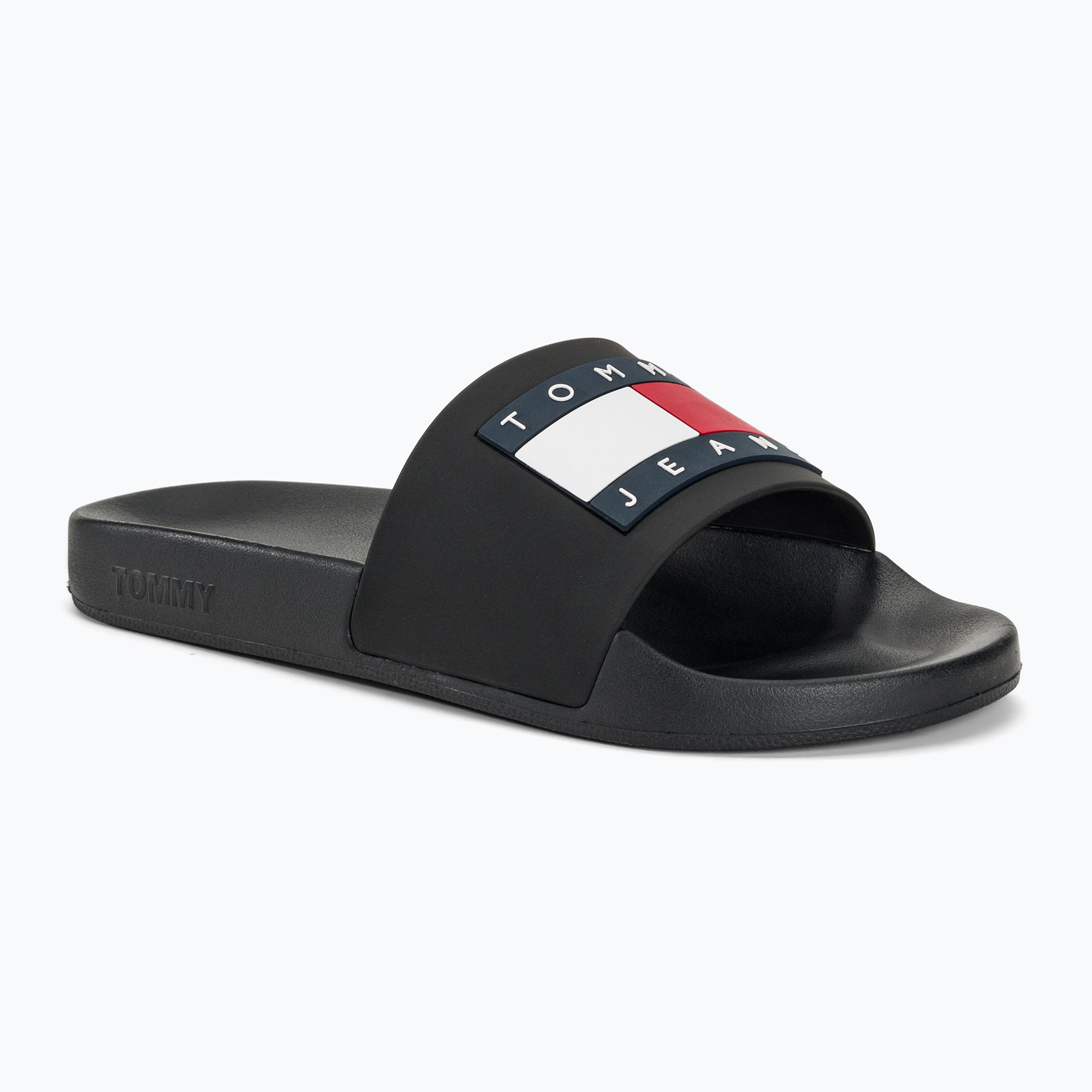 Klapki damskie Tommy Jeans Flag Pool Slide Ess black 