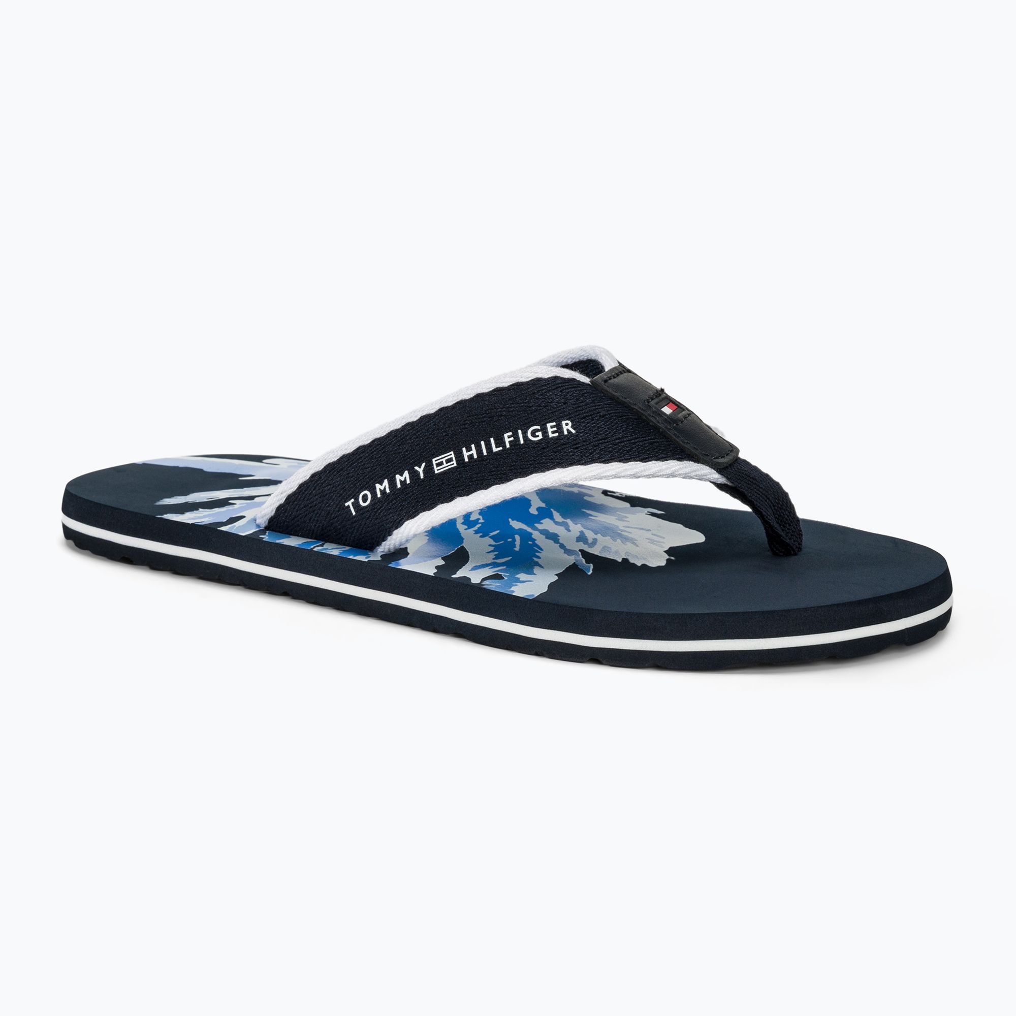 Japonki męskie Tommy Hilfiger Palm Print Beach Sandal desert sky 