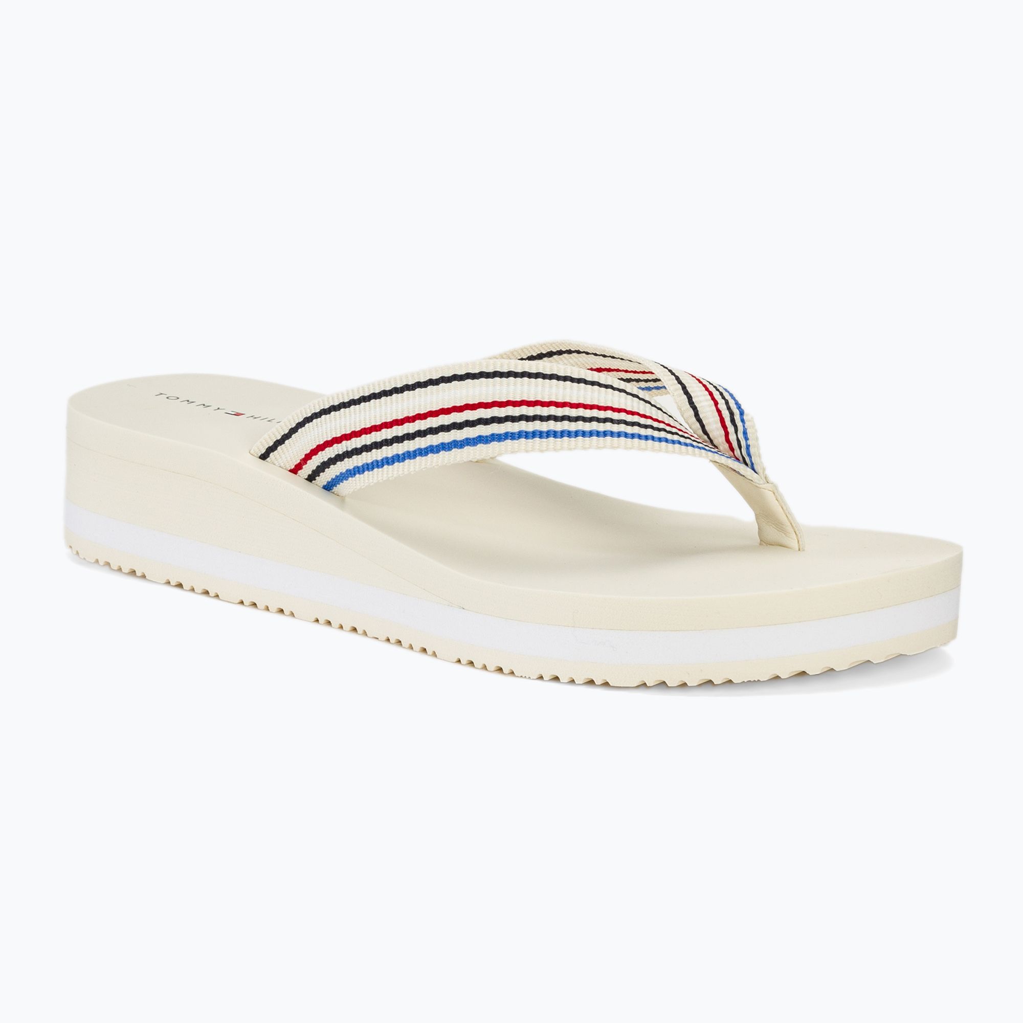 Japonki damskie Tommy Hilfiger Wedge Stripes Beach Sandal calico 