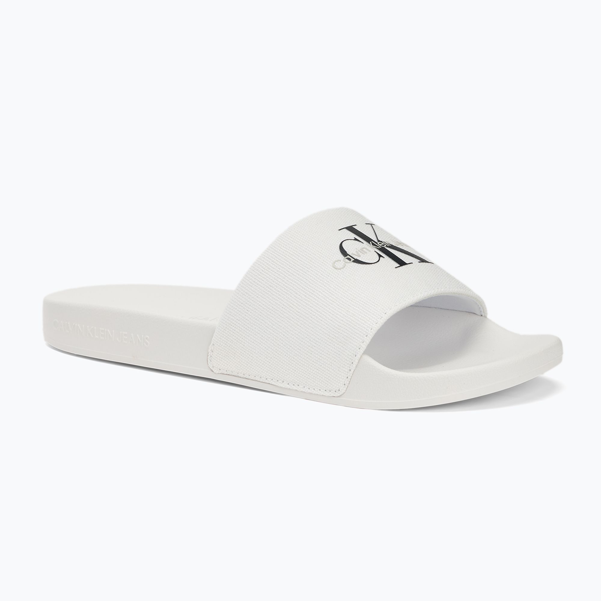 Klapki damskie Calvin Klein YW0YW01835 Slide Monogram Wn bright white/black 