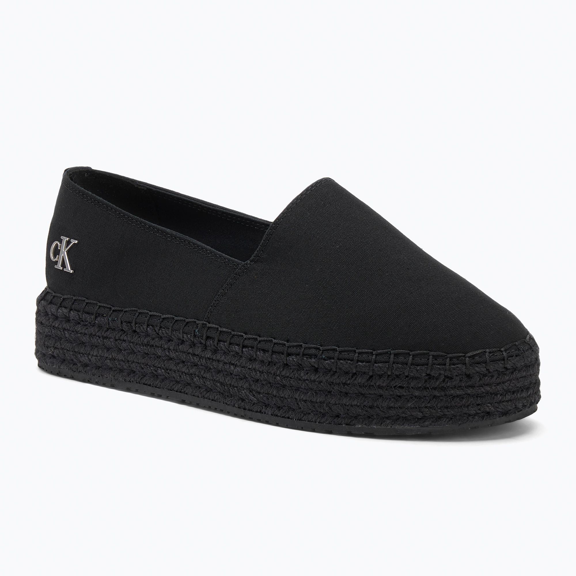 Buty damskie Calvin Klein Flatform Espadrille Mg/Hdw triple black 