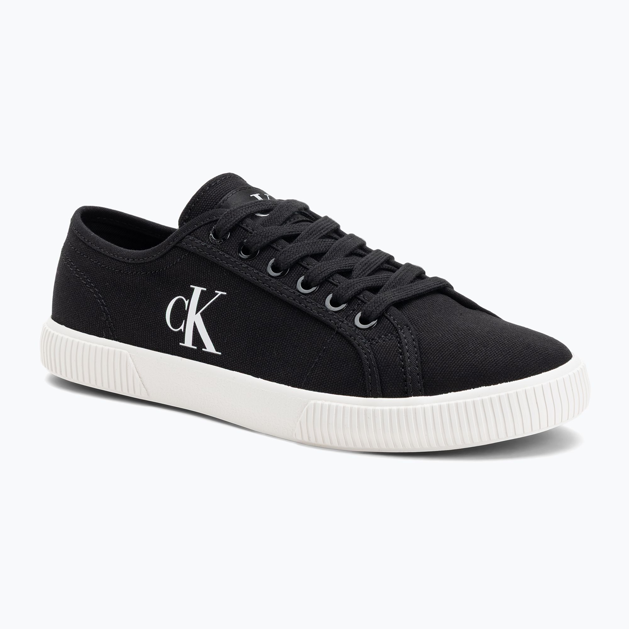 Trampki damskie Calvin Klein YW0YW01762 Ess Vulc Low Cv Mg Wn black/bright white 