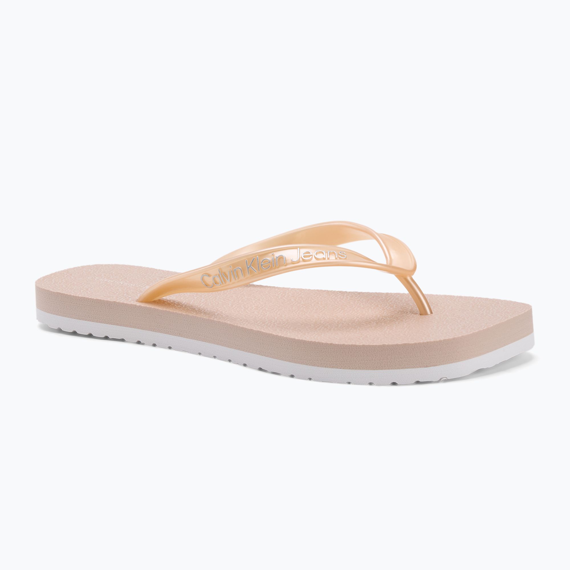 Japonki damskie Calvin Klein YW0YW01720 Thong+ Tpu Metallic whisper pink/bright white 