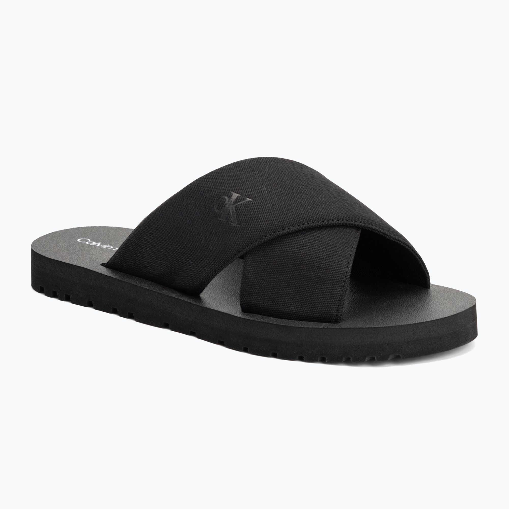 Klapki męskie Calvin Klein YM0YM01223 Cross Sandal Crxs Tx triple black 
