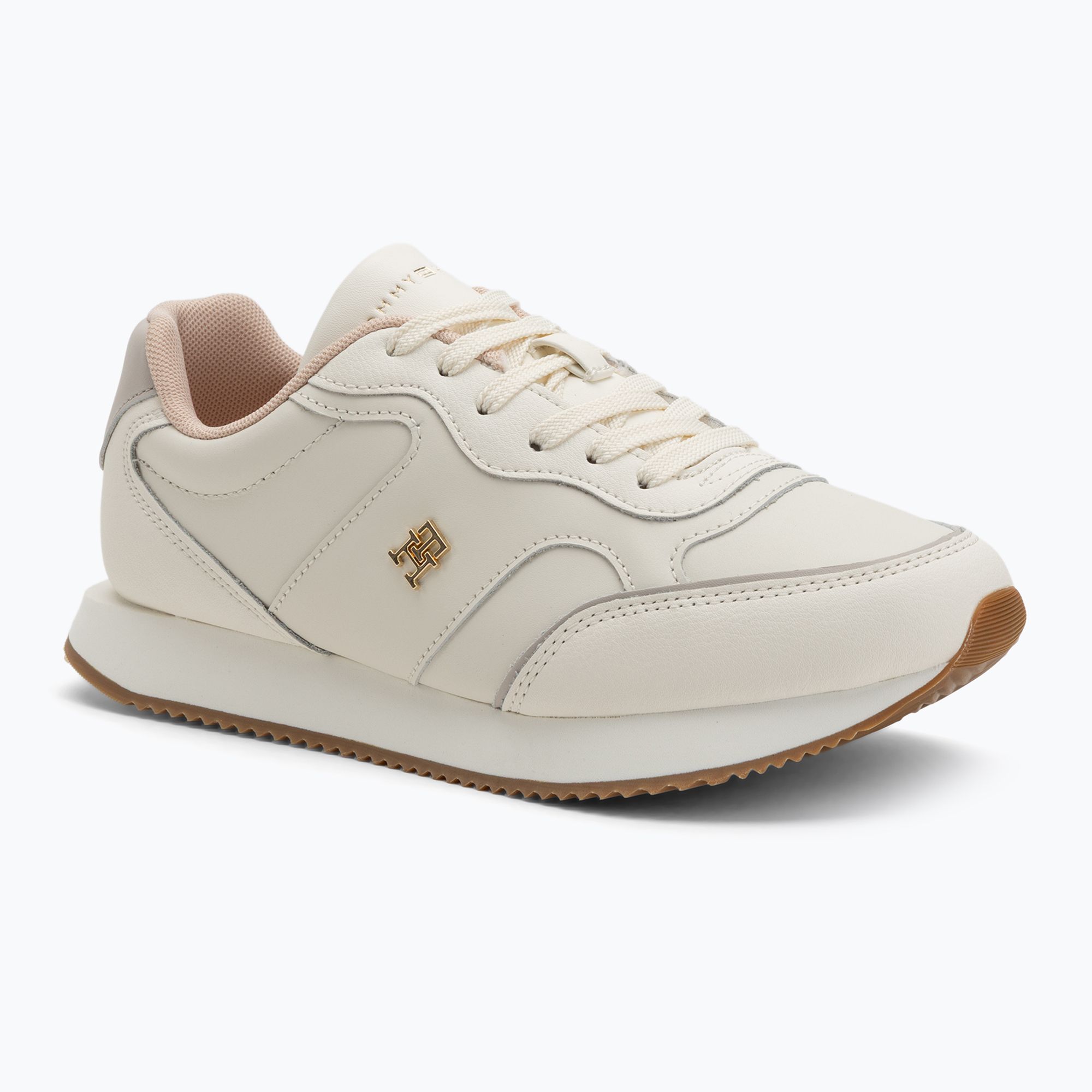 Buty damskie Tommy Hilfiger Leather Runner ivory petal/newsprin 