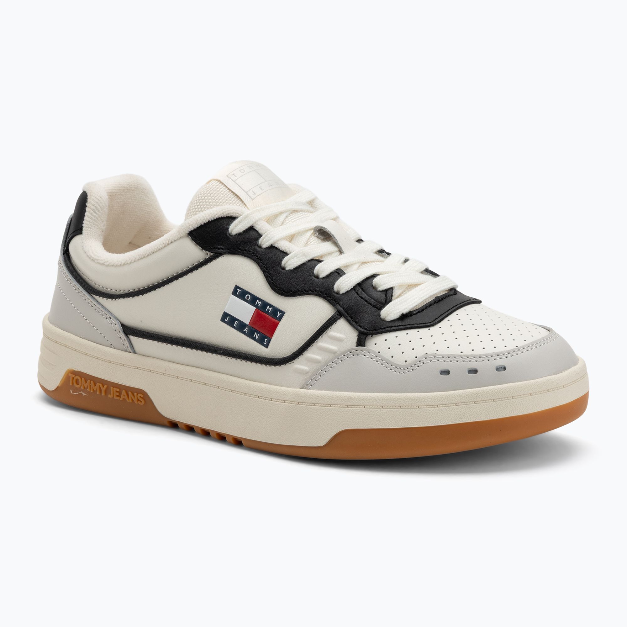 Buty męskie Tommy Jeans Cupsole Elevated Leather ivory 