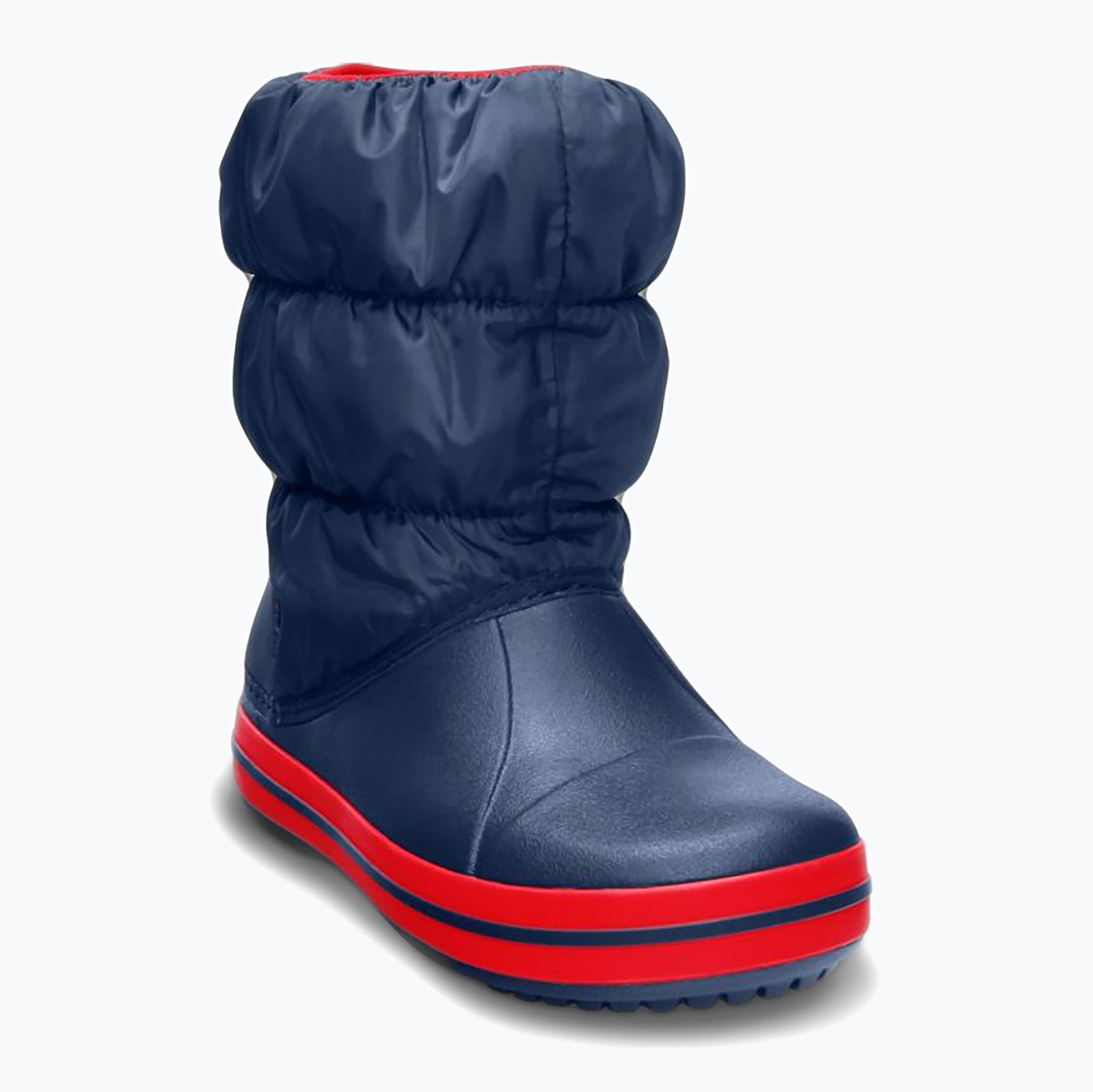 Śniegowce dziecięce Crocs Winter Puff Kids navy/red 