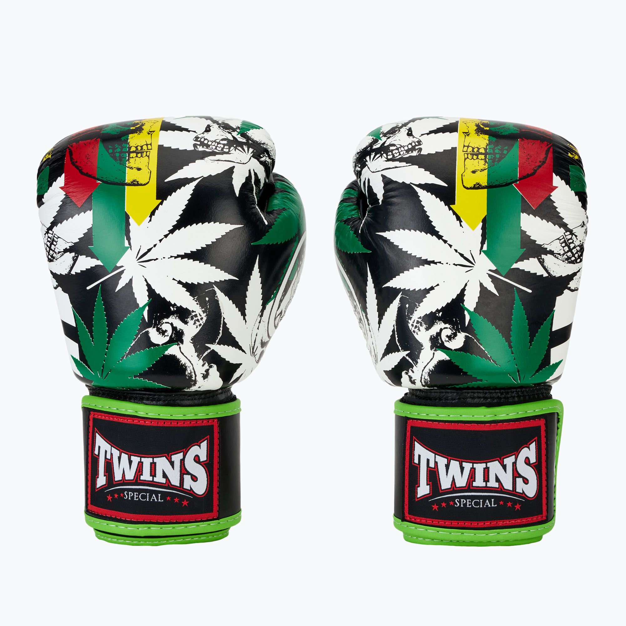 Rękawice bokserskie Twins Special Fancy FBGVL3-54 Grass green/black 