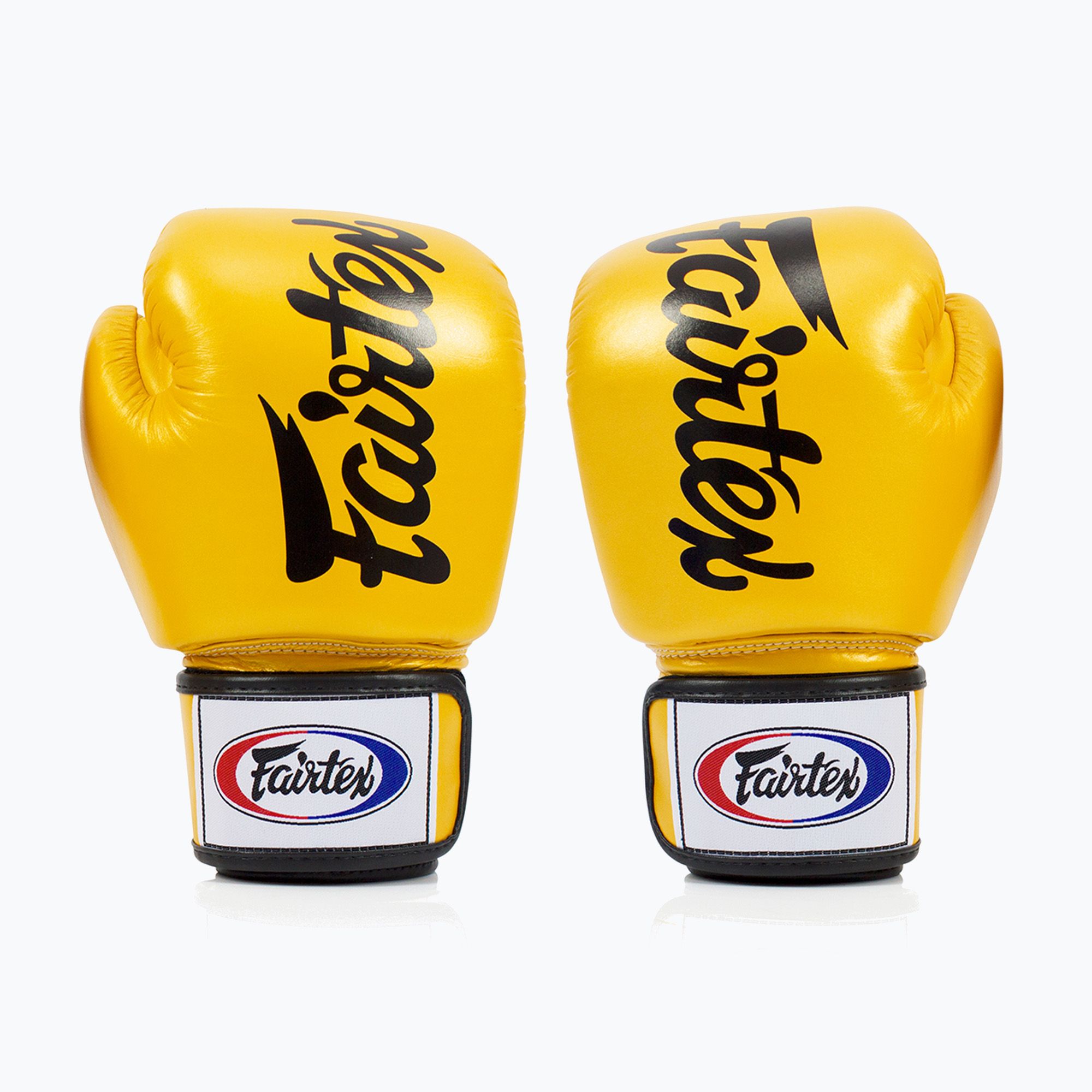 Rękawice bokserskie Fairtex Deluxe Tight-Fit gold 