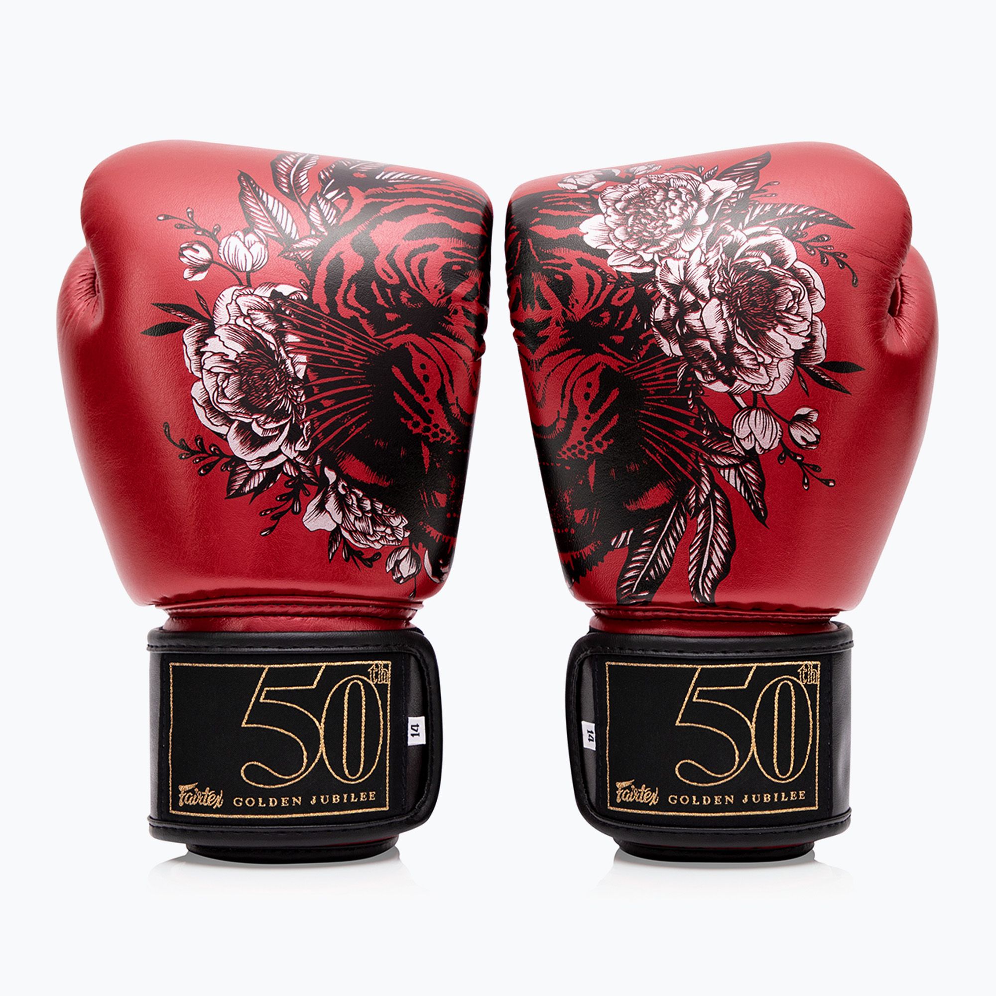 Rękawice bokserskie Fairtex Golden Jubilee red 