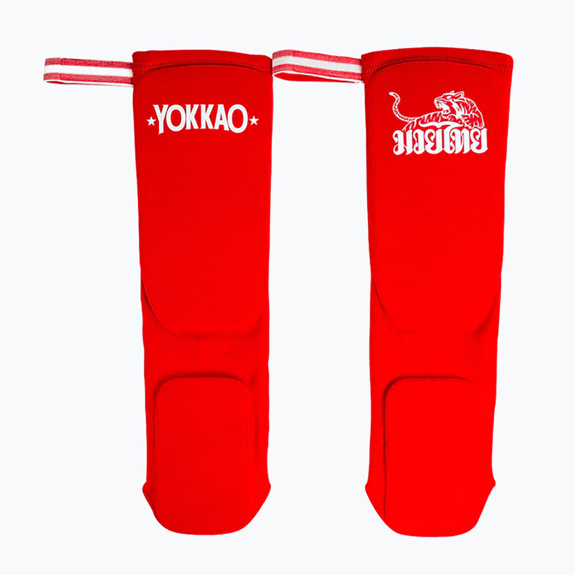 Ochraniacze piszczeli YOKKAO Muay Thai Boxing red 