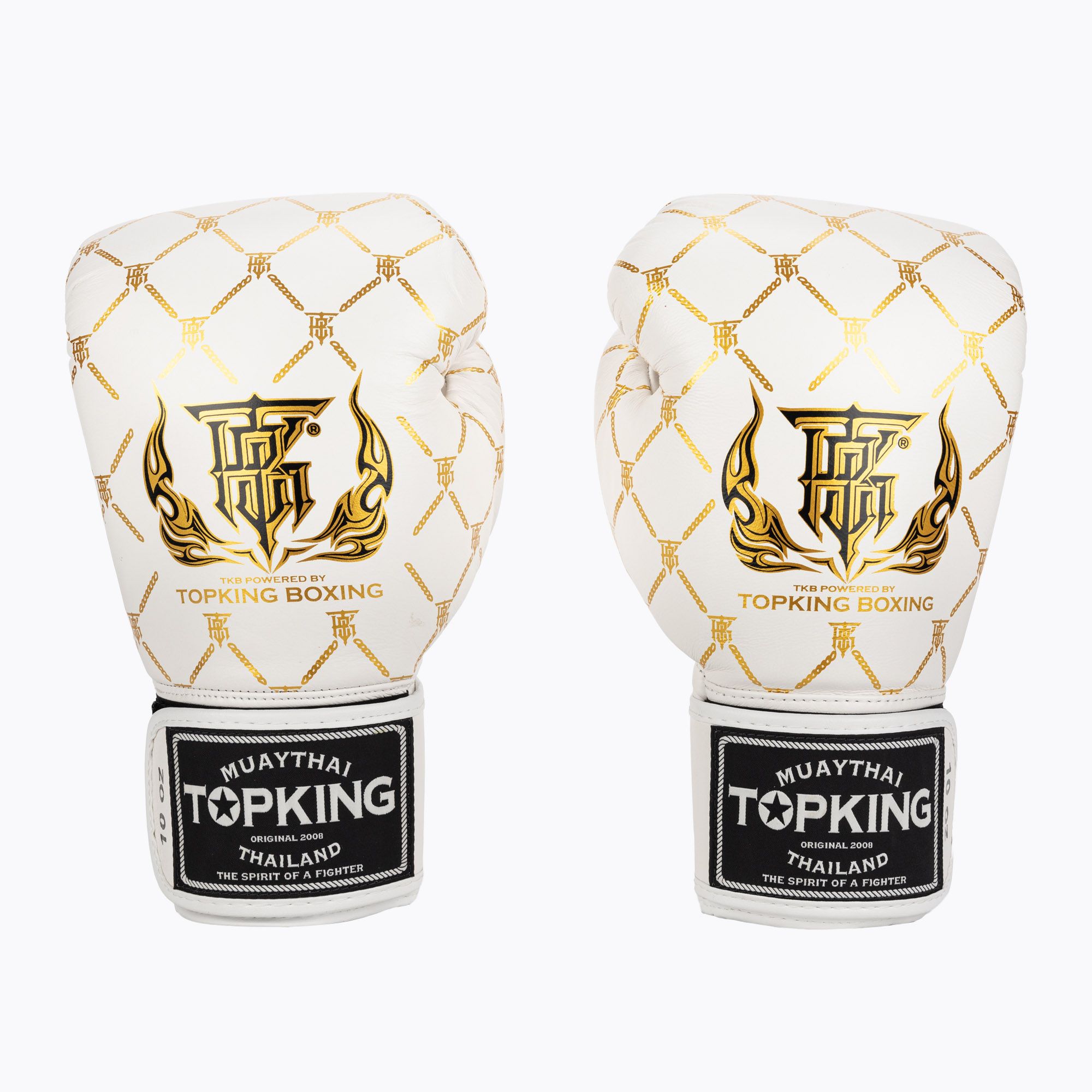Rękawice bokserskie Top King Boxing Chain white/gold 