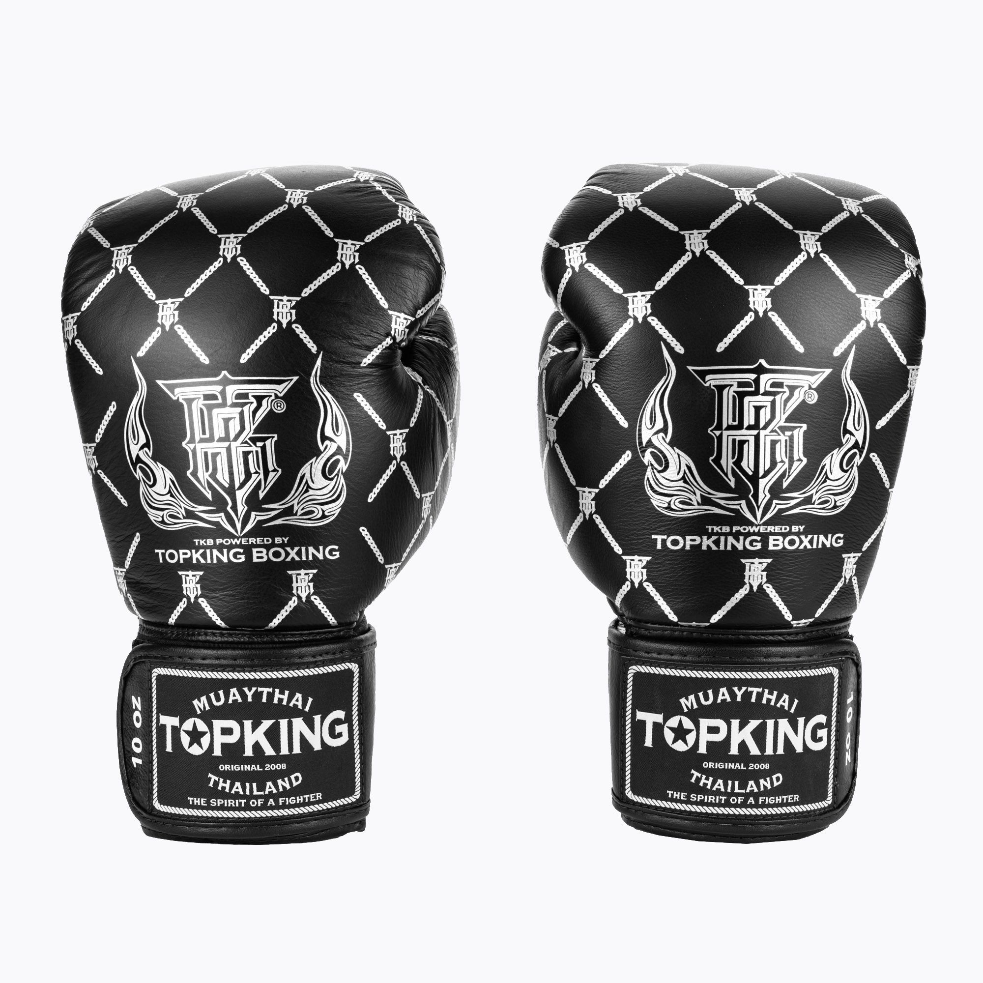 Rękawice bokserskie Top King Boxing Chain black/silver 
