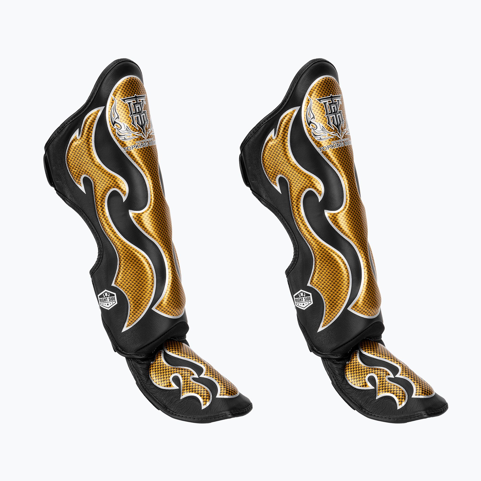 Ochraniacze piszczeli i stóp Top King Empower black/gold 