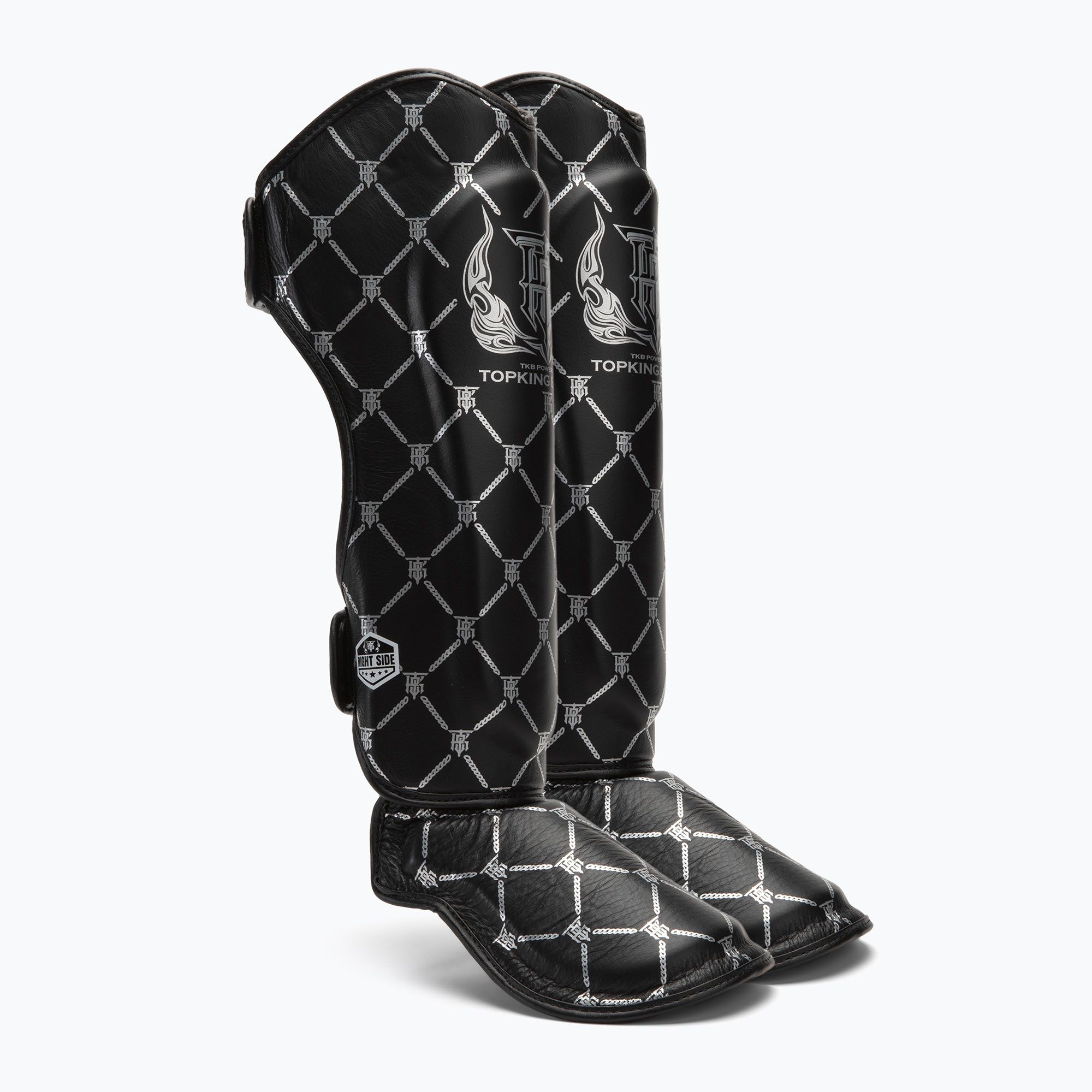 Ochraniacze piszczeli i stóp Top King Chain black/silver 
